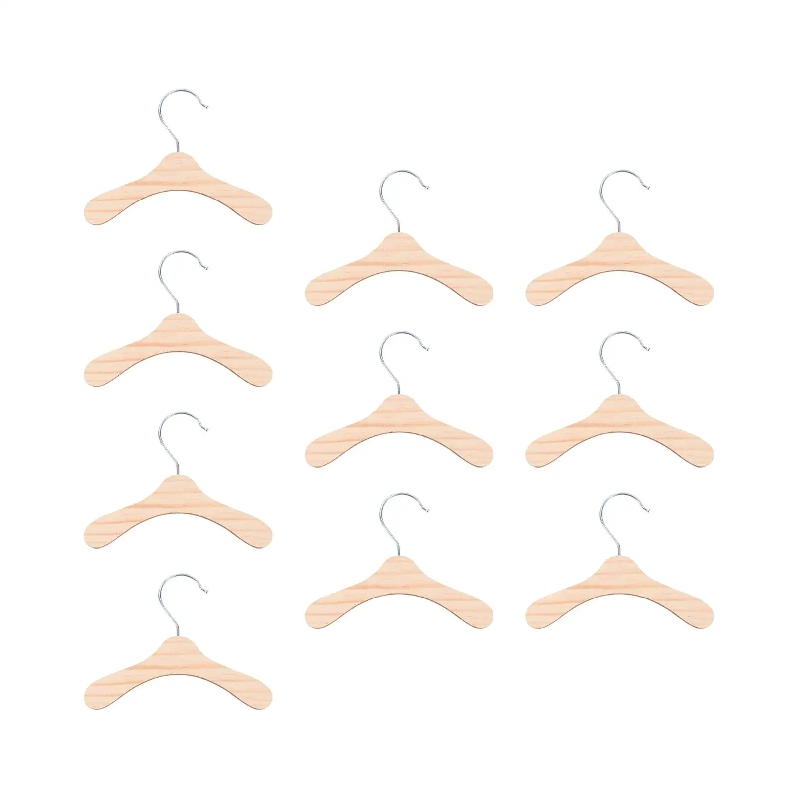 10x Pet Hangers Multipurpose Wood Display Rack Portable Wood Pet Hanger Pet Drying Rack for Pet Children Baby Jewelry Doll suits