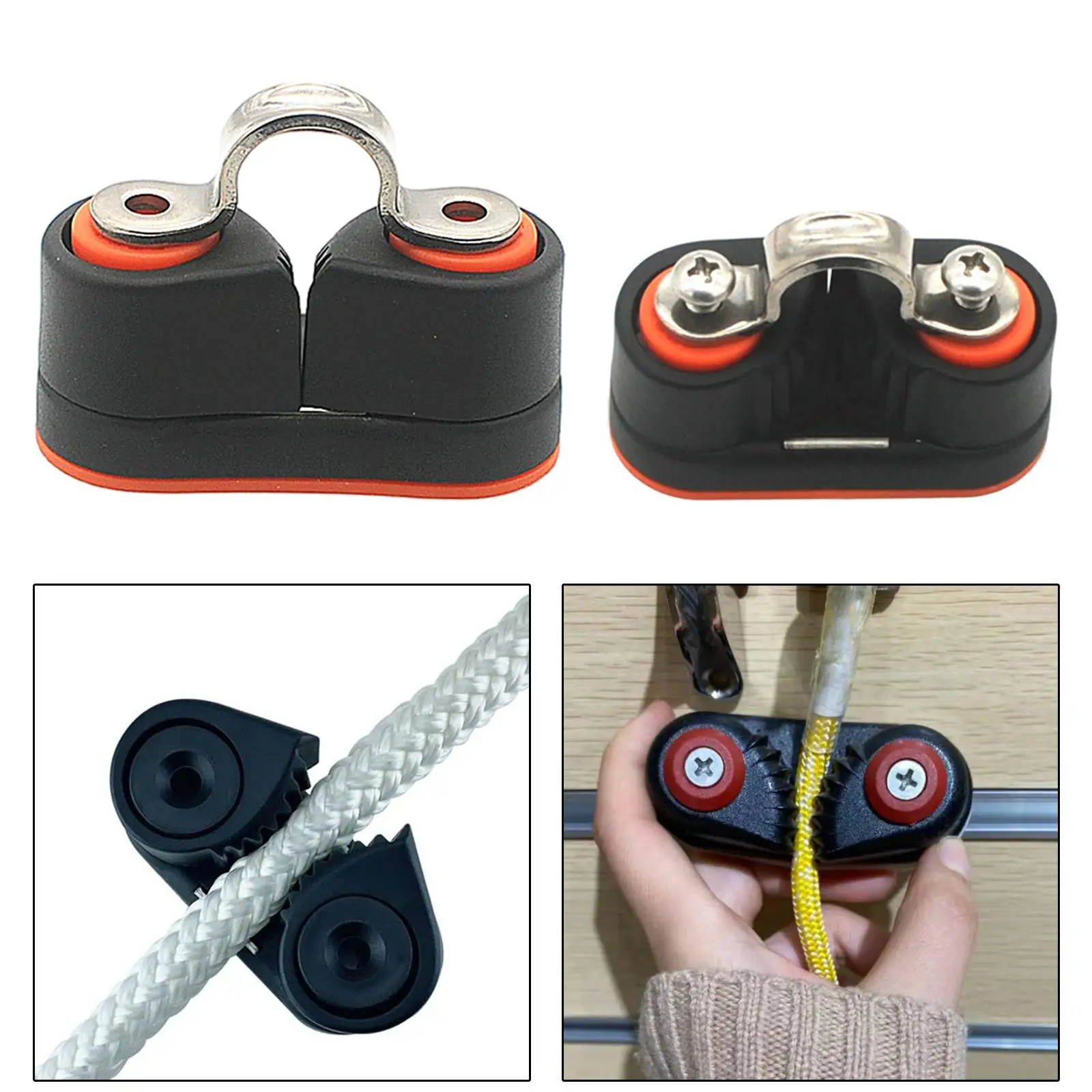 Marine Boat cam Cleats ,Composite 2 Row Accessories Rope Wire Fairlead Sailing with Leading Rings High Parts