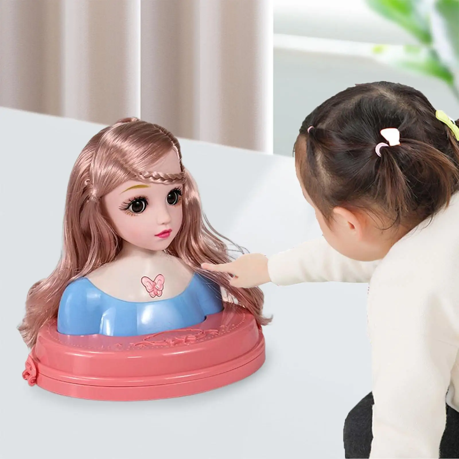 Fashion Doll Styling Head Toy Movable Eyelids Princess Doll Makeup Dolls Playset for Girls Children Kids Birthday Gifts