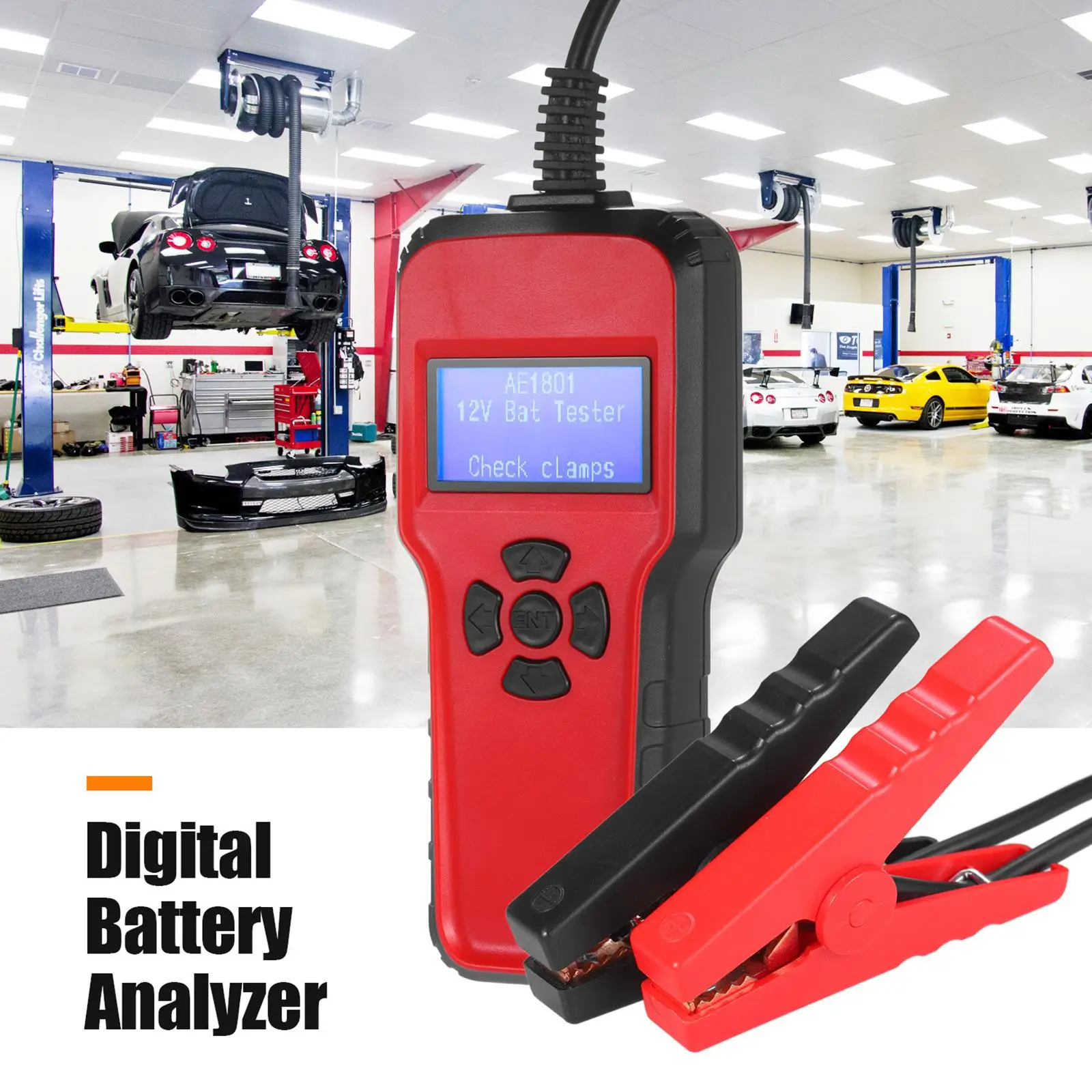 Battery Tester Battery Analyzer 100-1700 CCA Diagnostic Tool for Light Truck Cars Vehicles