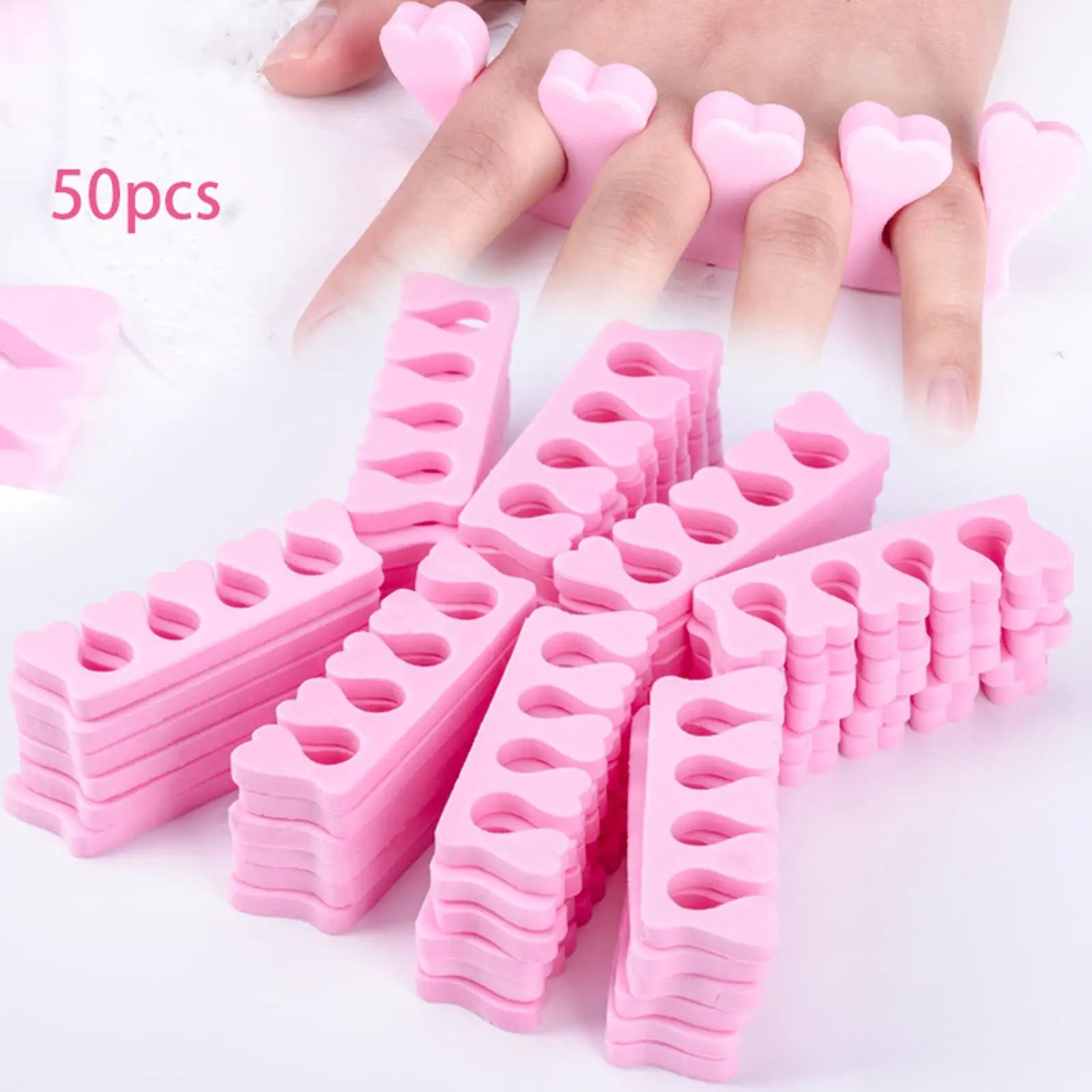 50 Pieces Toe Separators Relaxing  Finger Separators for Girls Women