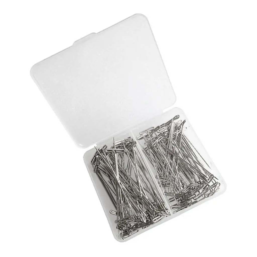 110 Pieces Mixed Sizes Metal T-Pins With Box  51mm