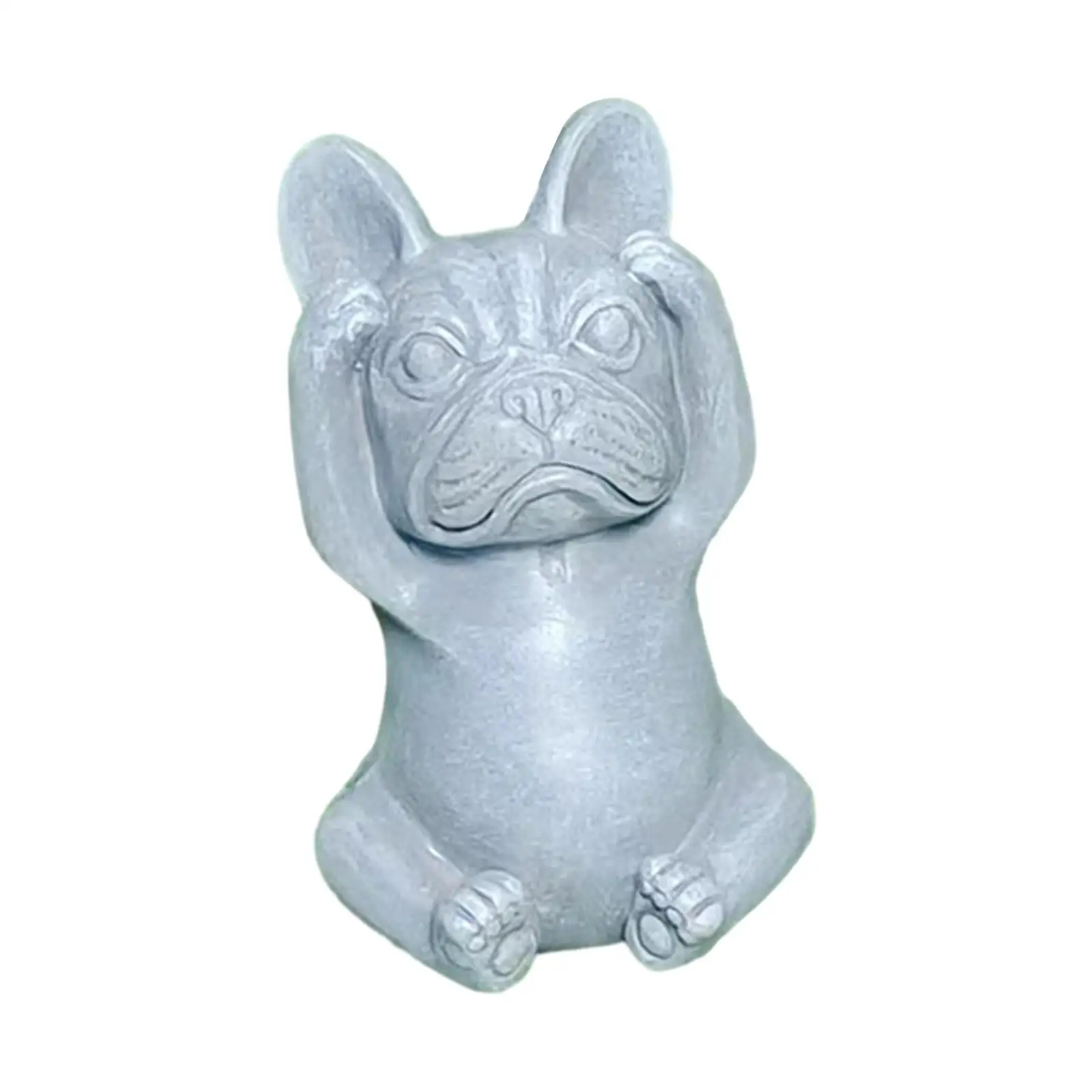 French Bulldog Statue Sitting Dog Statue for Courtyard Lawn Home Decoration
