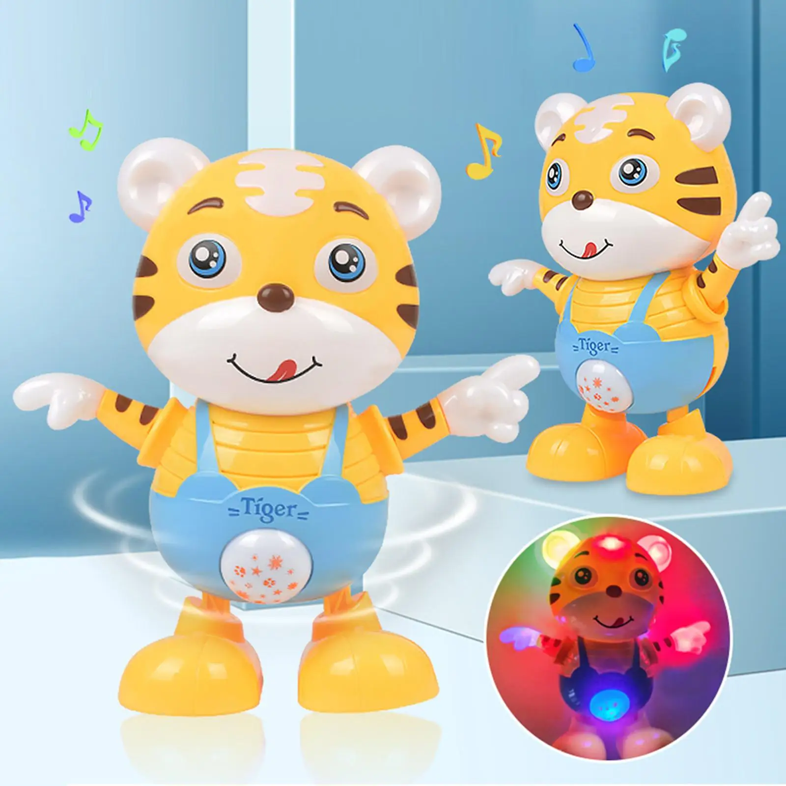 Electric Dancing Tigers Music Lighting  Musical Toys for Fhildren