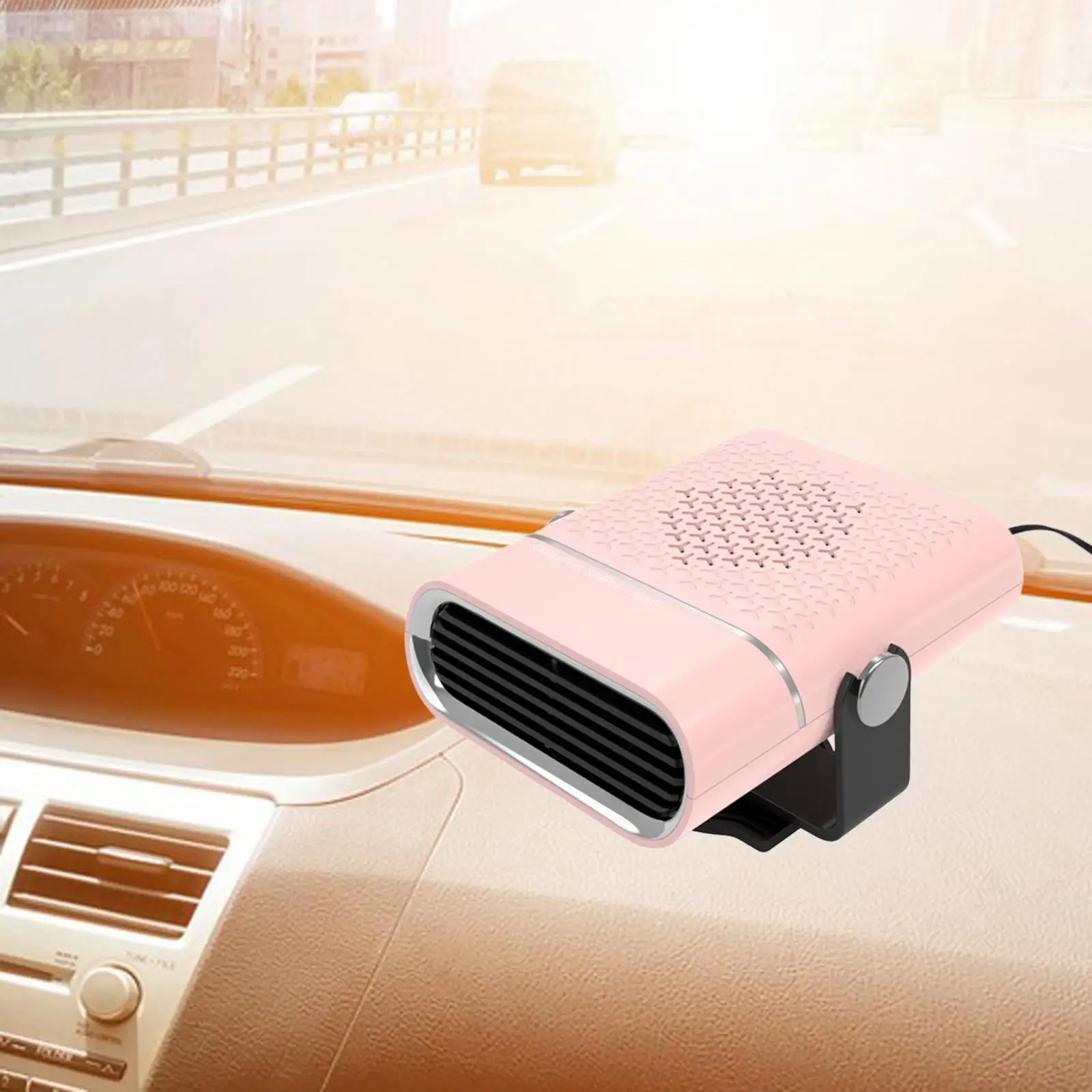 Car Heater 24V Heating and Cooling Windshield Defroster Plug into Cigarette Lighter Auto Vehicle Heater Car Heater and Defroster