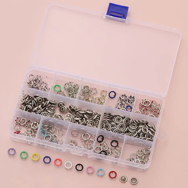 100Sets 9.5mm Color Metal Snap Button Kit Thickened Snap Fastener Kit DIY  Craft Supplies Buttons For Installing Clothes Bag - AliExpress