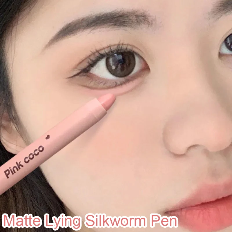 Best of Matte Pink Lying Silkworm Pen Pearlescent Glitter Eyeshadow Eyeliner Waterproof Highlight Stick Brightening Eye Makeup Cosmetics Reviews & Tips