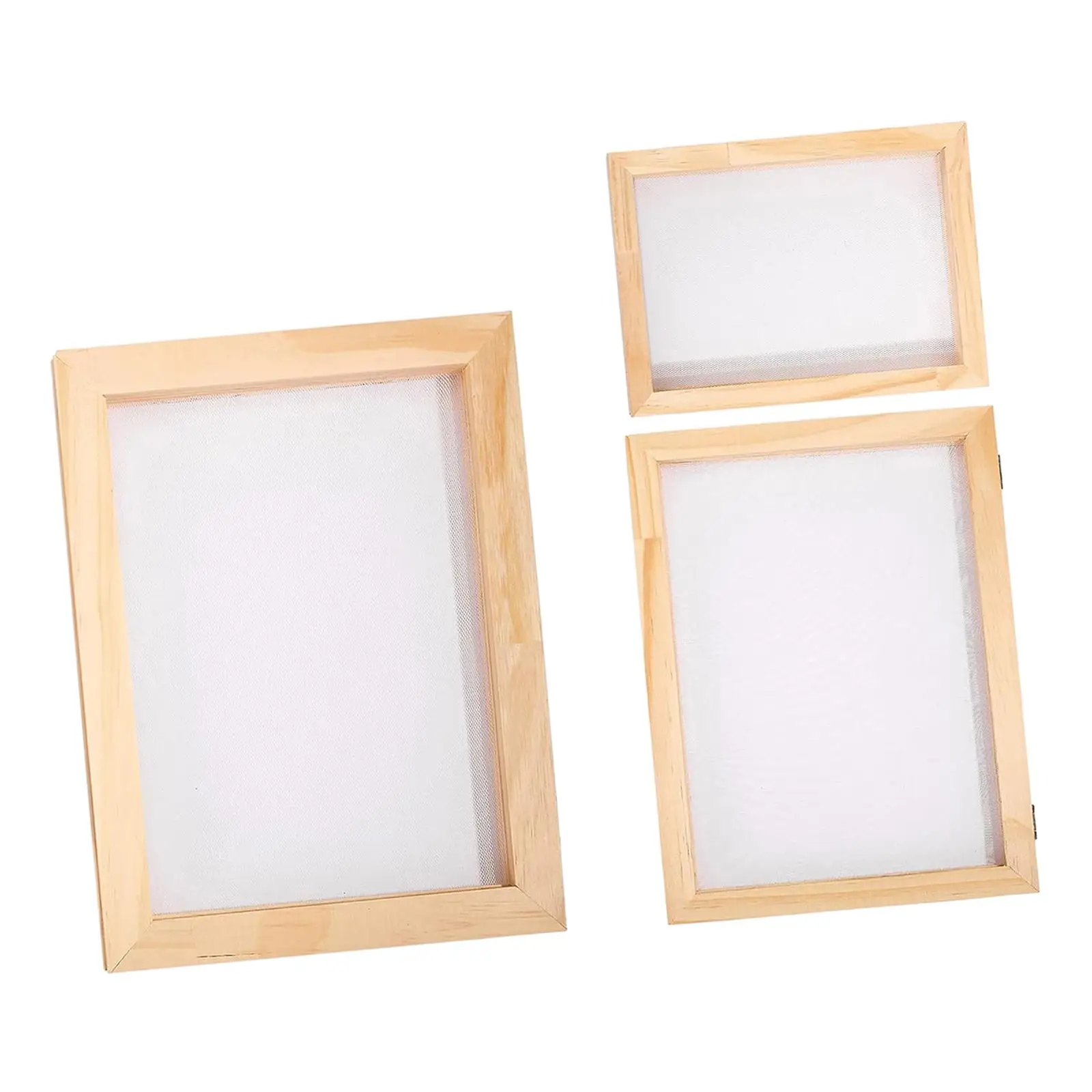 Paper Making Frame Screen Useful DIY Paper Crafts Papermaking Supplies Handmade Early Educational Learning Toy 3 Sizes Frame