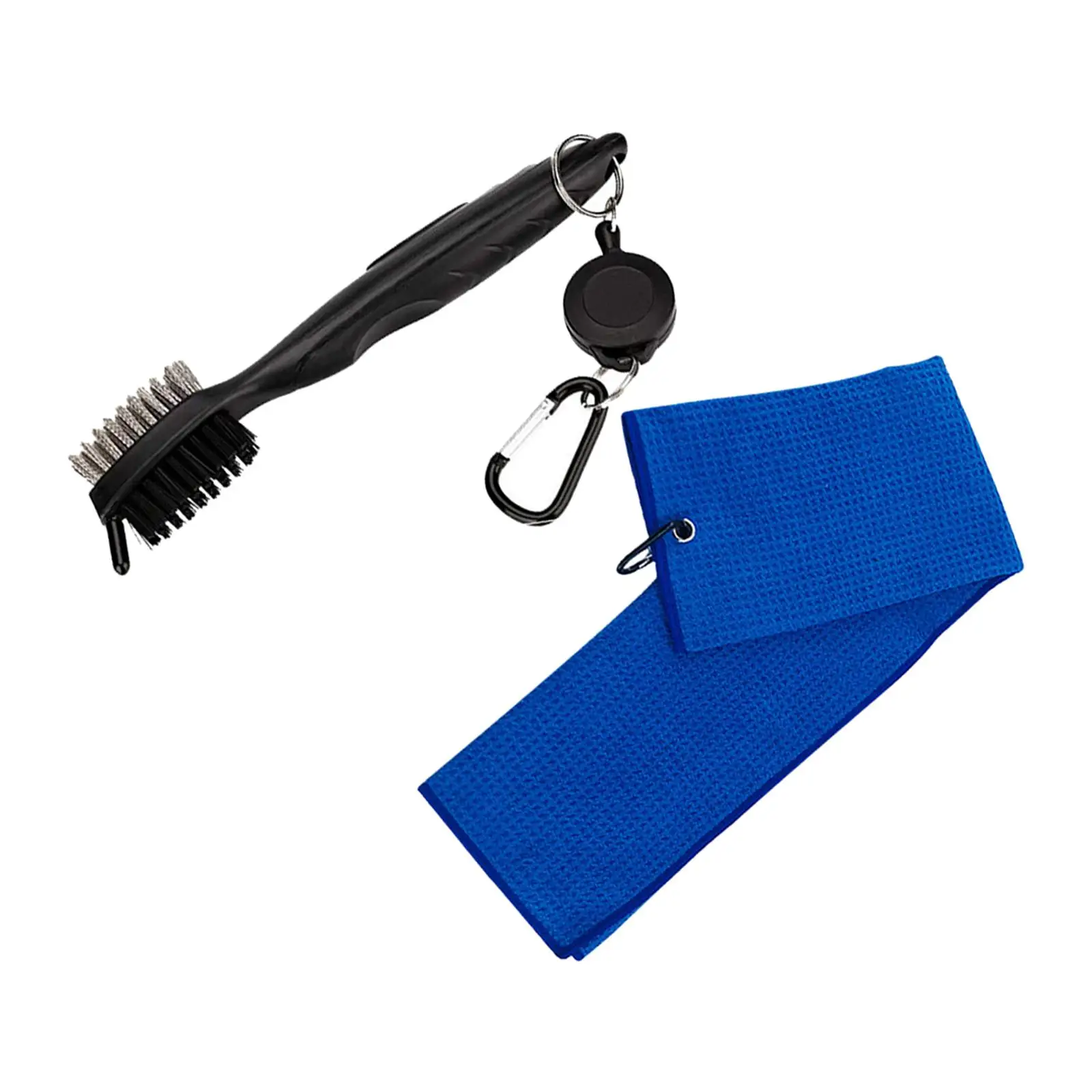 40x60cm Golf Towels Cleaner Brush with Carabiner Clip Golfer Gift for Men