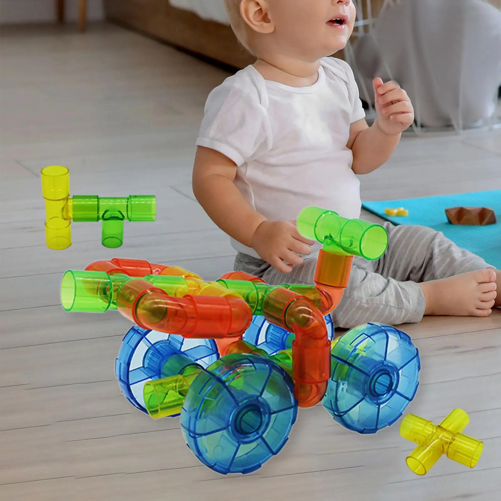 Pipe Tube Blocks Toy Learning Toy Sensory Toy for Girls Preschool Kids