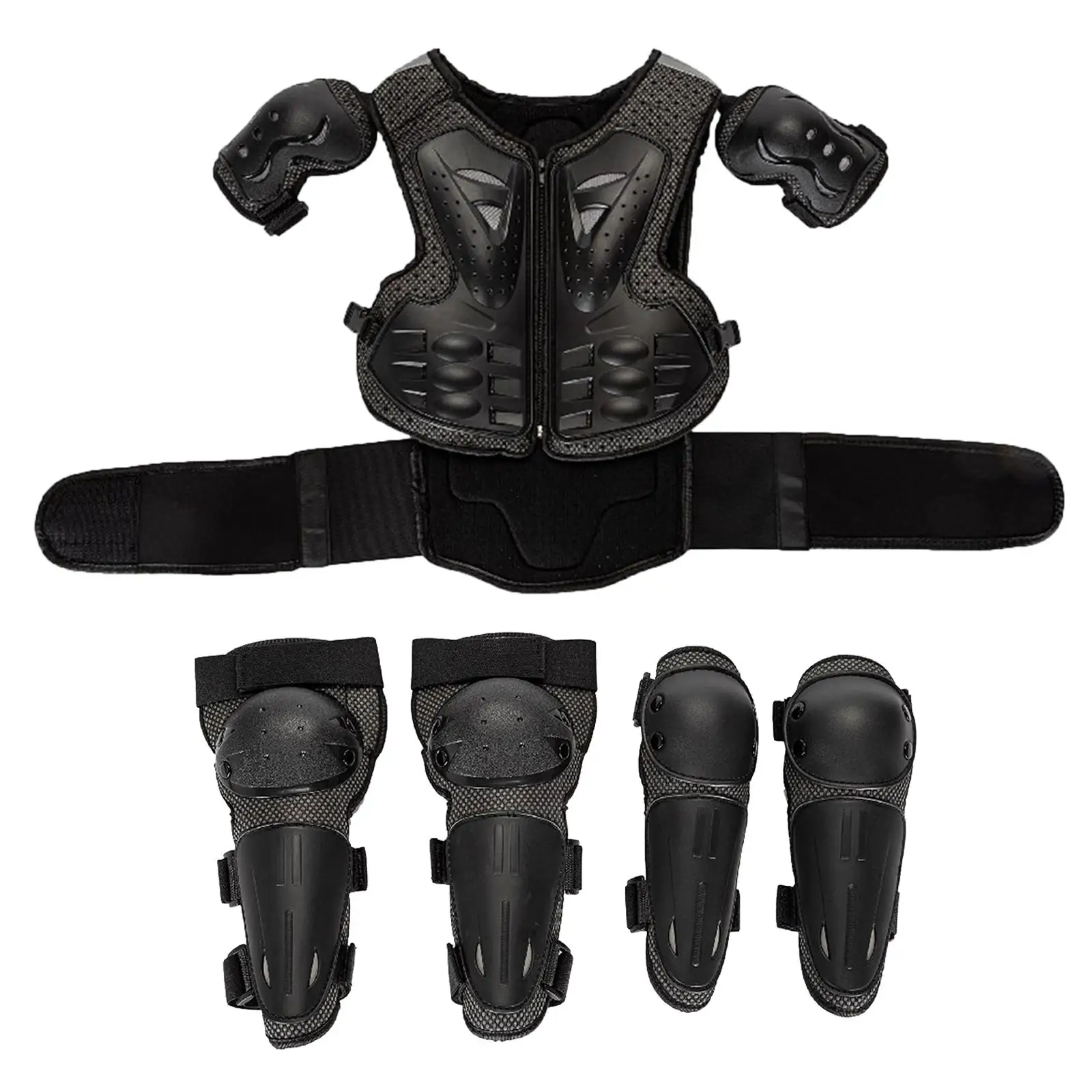 Child Motorcycle Suit Chest Spine Back Protector Elbow Pads, Flexible