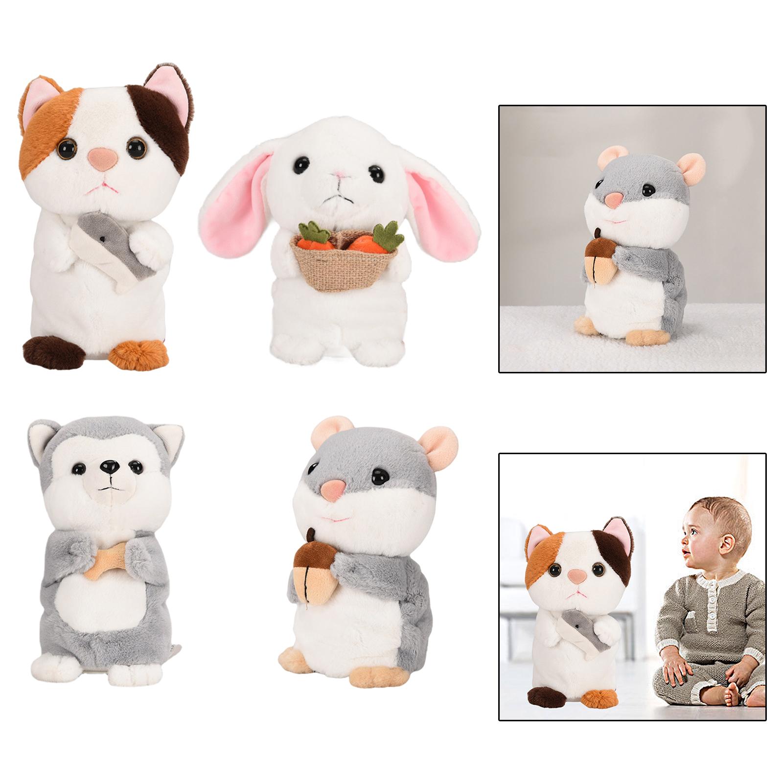 Cute Electric Plush Doll Voice Copy Repeat Birthday Gifts Battery Operated for Girls Boys