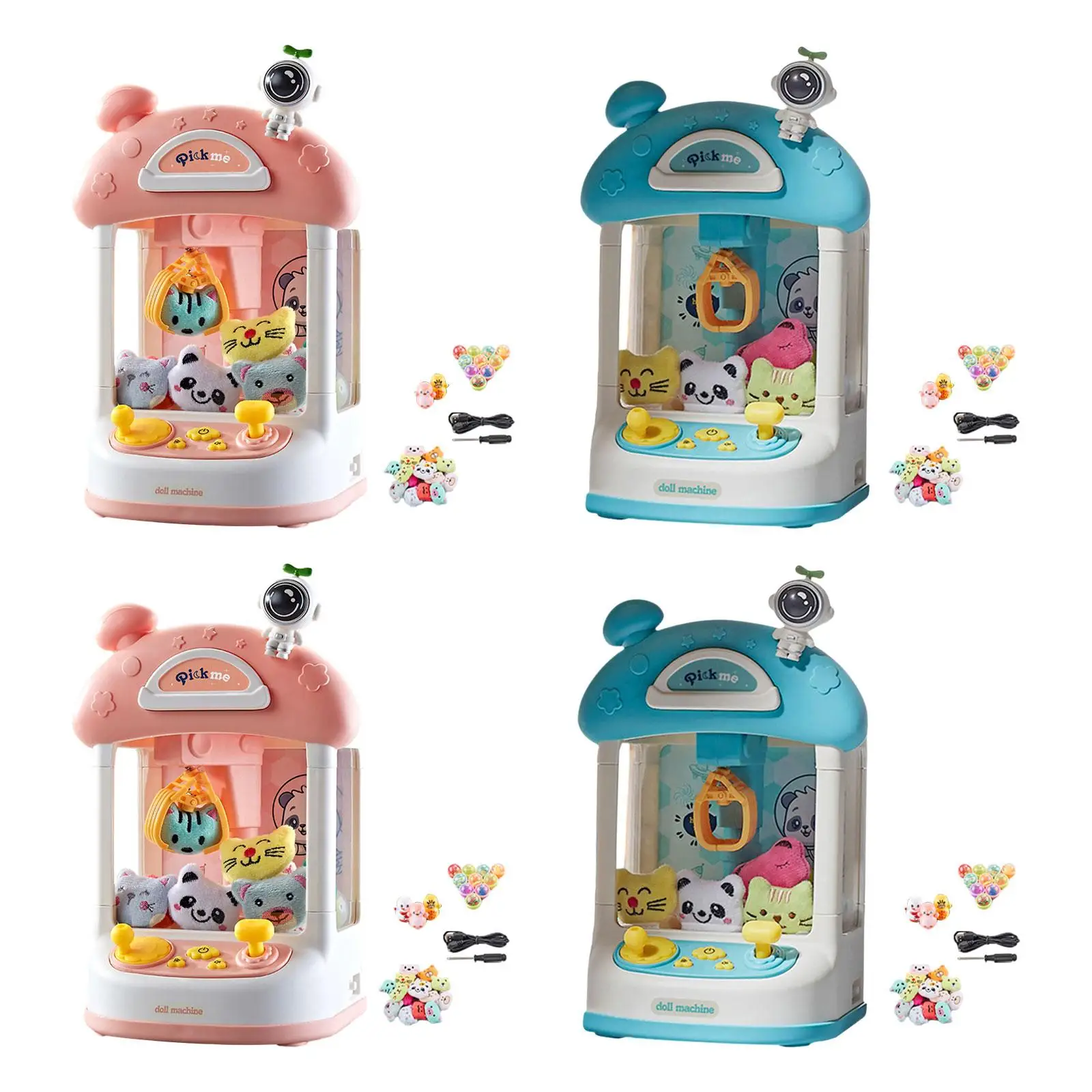 Claw Machine Indoor Two Power Supply Modes Pretend Play Exciting Portable for Boys Girls Vending Toy Candy Prizes Dispenser Game