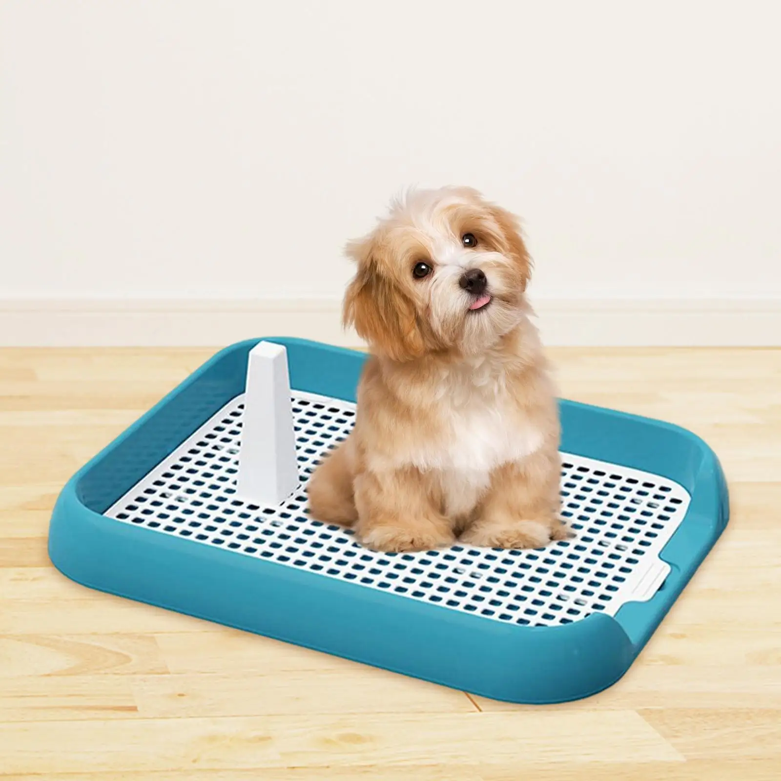Pet Dog Training Toilet Tray Portable Cat with Column Washable Pet Toilet Litter Tray Accessories for Outdoor Bathroom Indoor