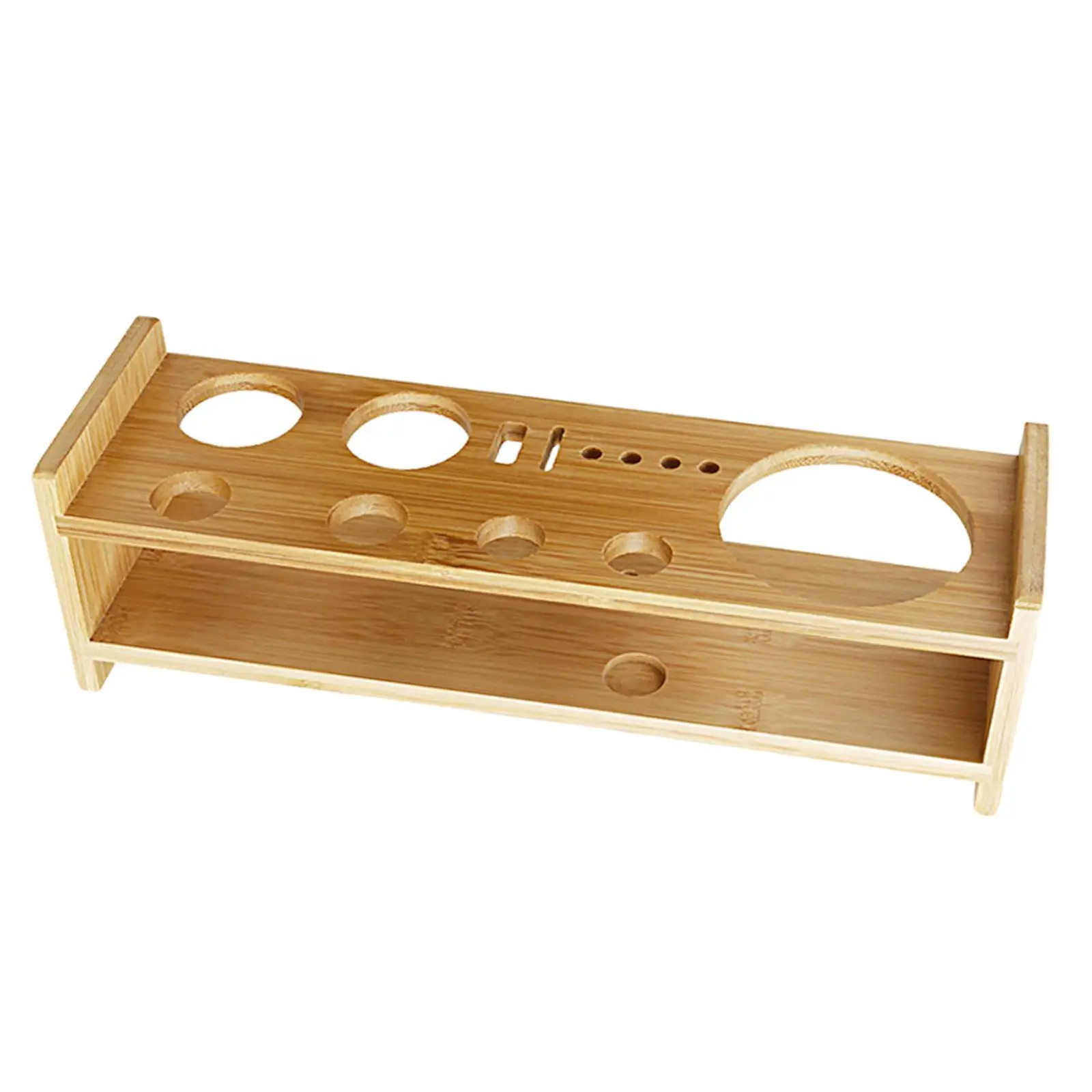 Bartender Kits Bamboo Storage Stand Bar Tool Desktop Bartender Kits Stand Cocktail Shaker Stand for Wedding Party Bar