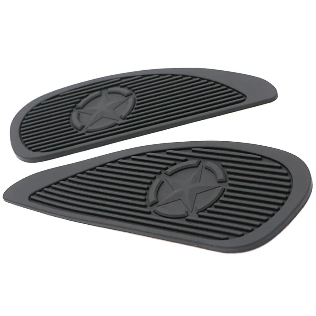 2pcs Motorcycle Tank Traction Pads Side Gas Fuel Knee Grip Protector Pad