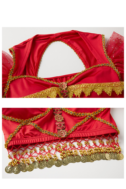 Costume Danza Del Ventre Donna - Pagliaccetto Orientale Con Paillettes | Cosplay E Halloween - Foto 3