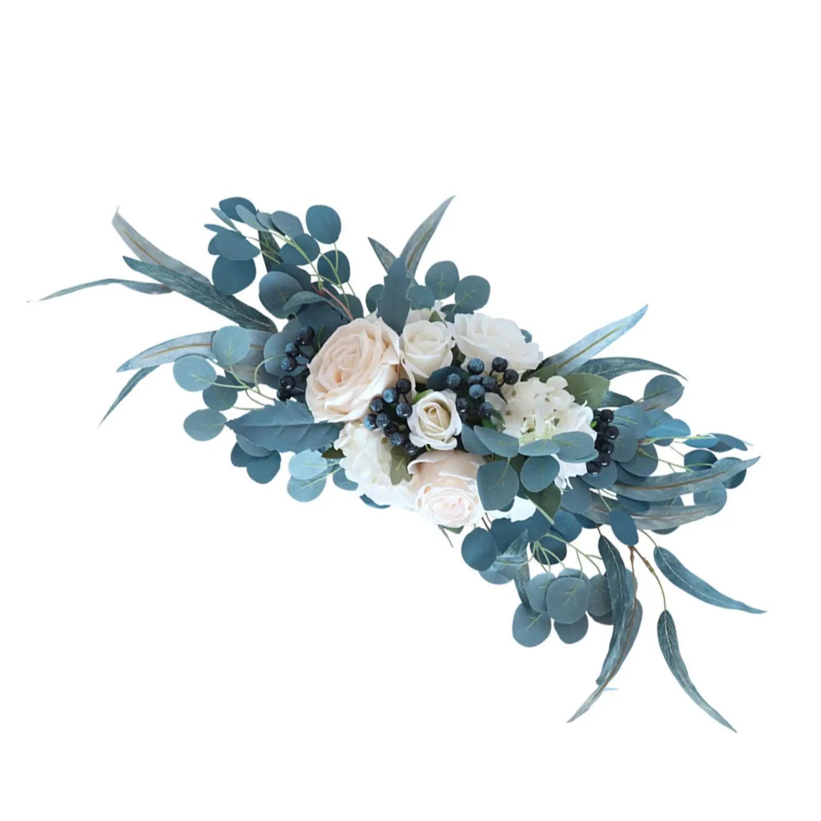 Farmhouse Artificial Flowers Arch Decor Centerpiece Garland Silk Flower Floral Swags for Holiday Window Bedroom Wall Decor
