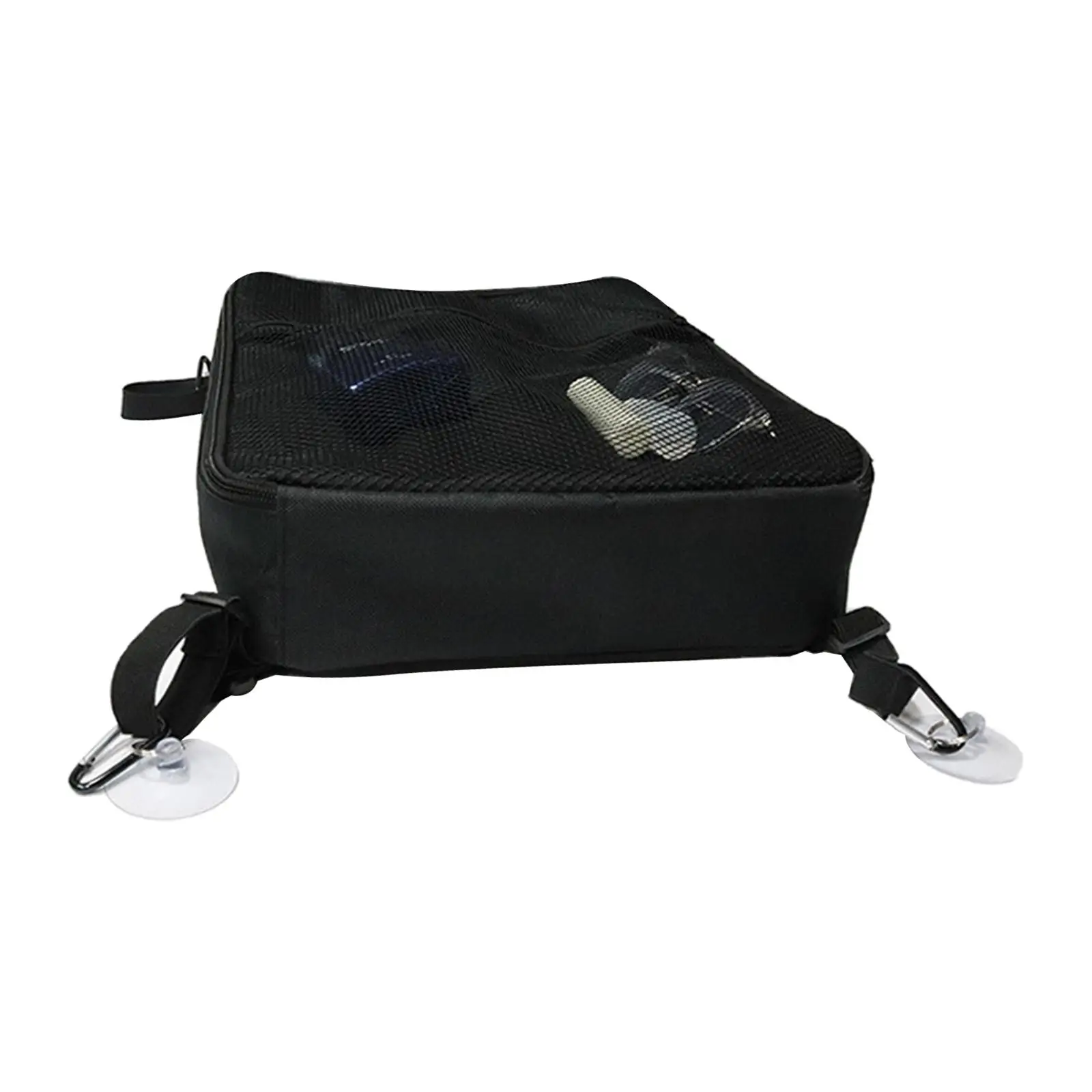 Black Surf Deck Cooler Bag Mesh Top Pocket, 38x30x5cm/15x11.8x2inch Deck Accessories Oxford Cloth Insulated Waterproof Black