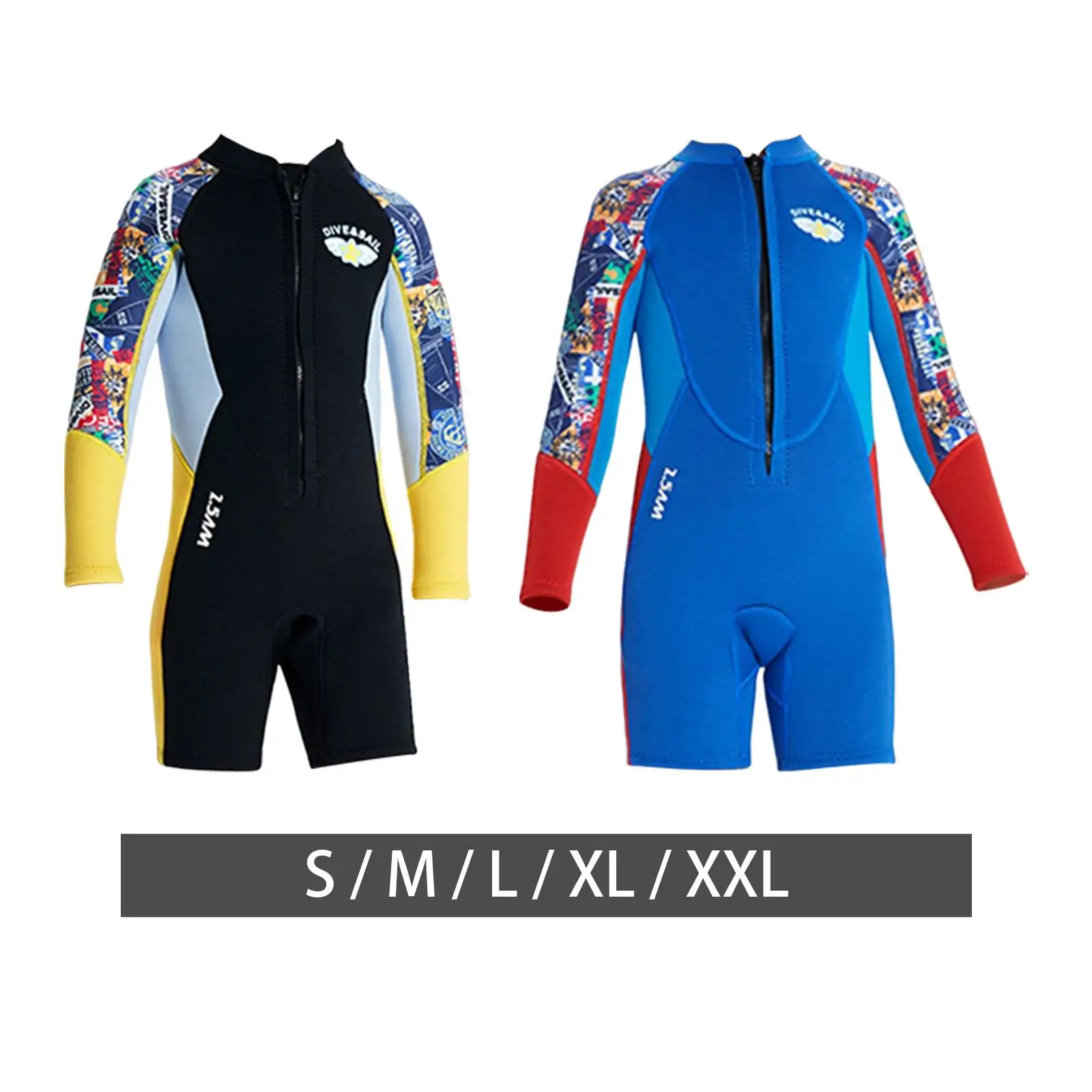 2.5mm Neoprene Wetsuit Kids Keep Warm Durable Wet Suit Boys Wetsuit Swimming for