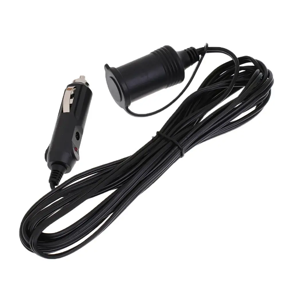 Cigarette Lighter Extension Cord Cable Heavy Duty 10V/24 Charger with 5AMP  Socket