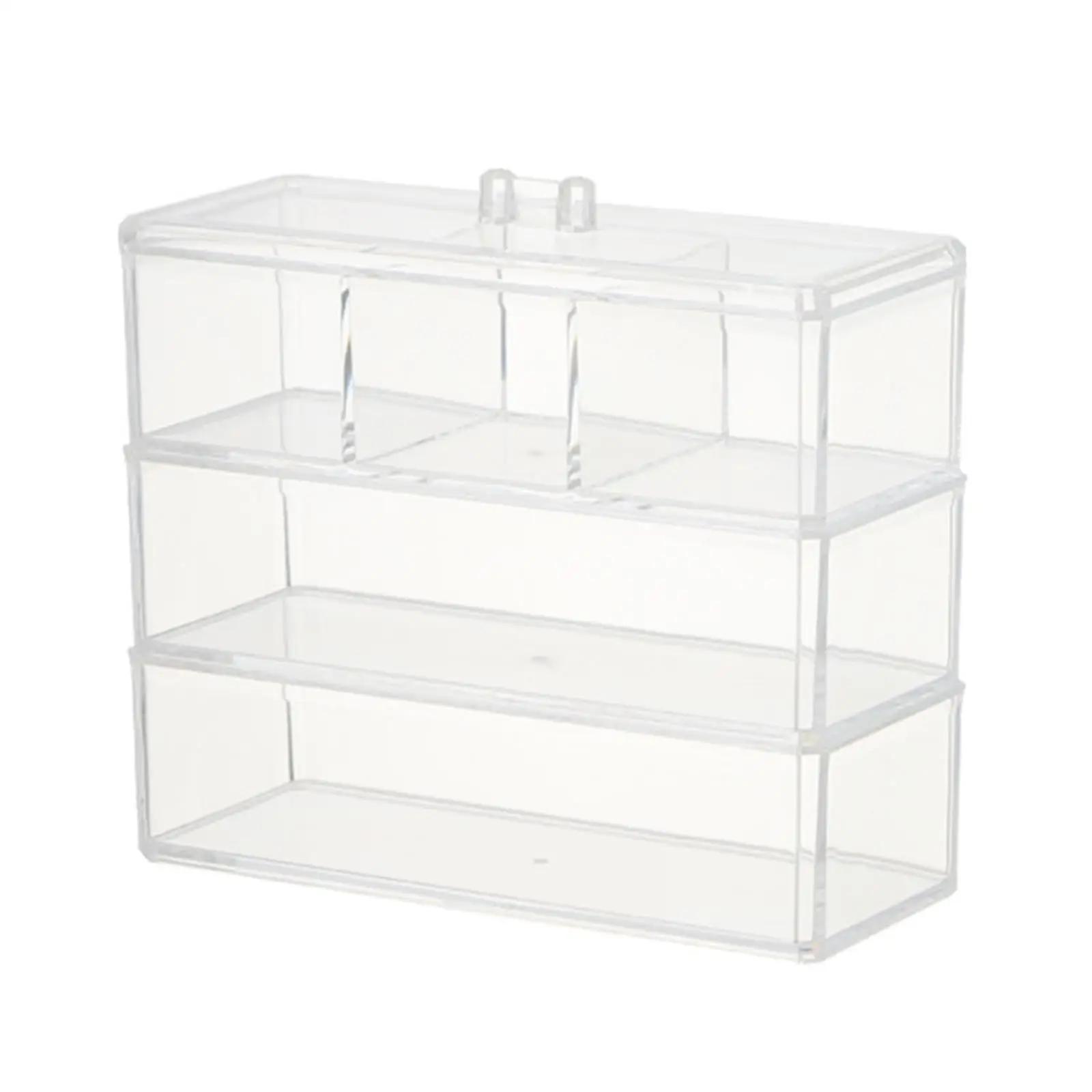 Desk Organizer Storage Box Office Stackable Acrylic Jewelry Cabinet Portable