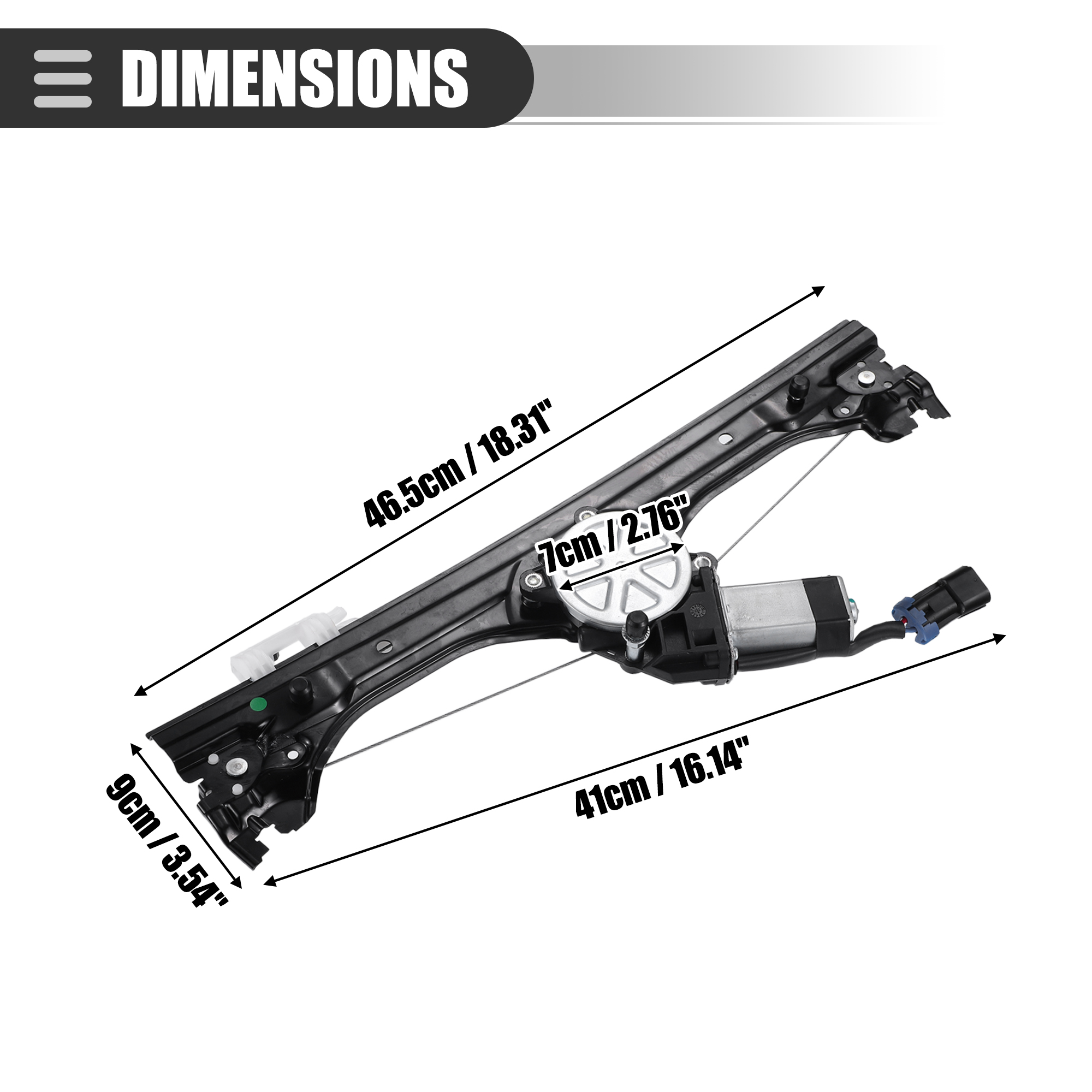 Uxcell vorne links rechts Fensterheber baugruppe für Fiat 1,4 1.5l 2000-2012 Nr. 68070267ac 68070266ac – Detail 4