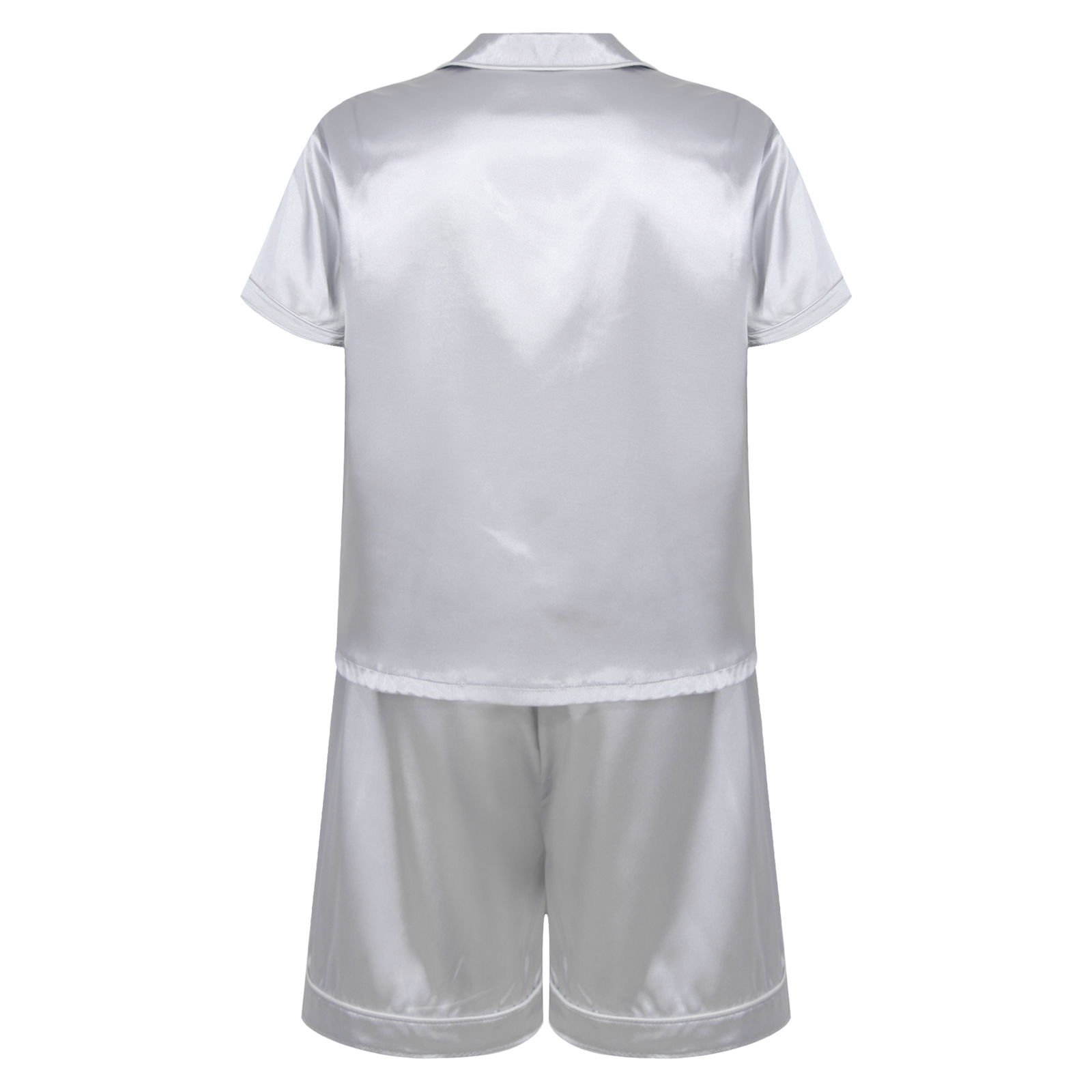 Title 28, Herren-Pyjama-Set aus seidigem Satin, Loungewea...