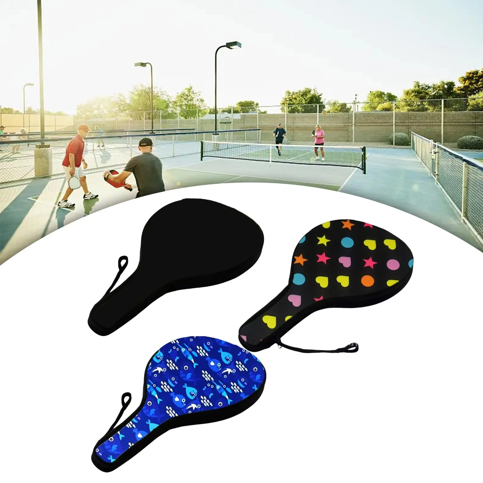 Pickleball Paddle Bag Racket Case Cover Protective Paddle Sleeve