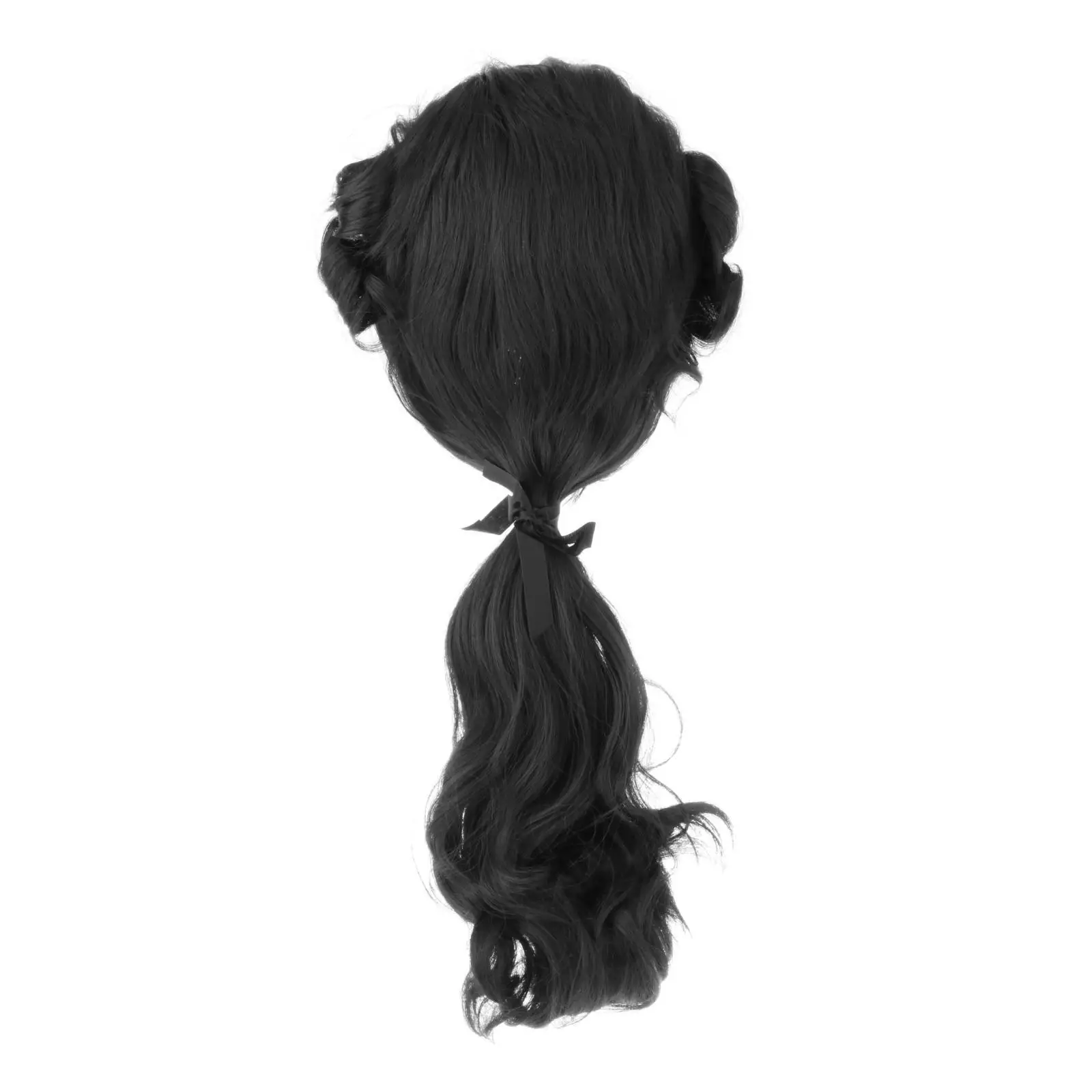 Colonial Wig Synthetic with Ponytail Breathable Synthetic Hair Wigs Universal Halloween Wigs Soft Adjustable Judge Lawyer Wig