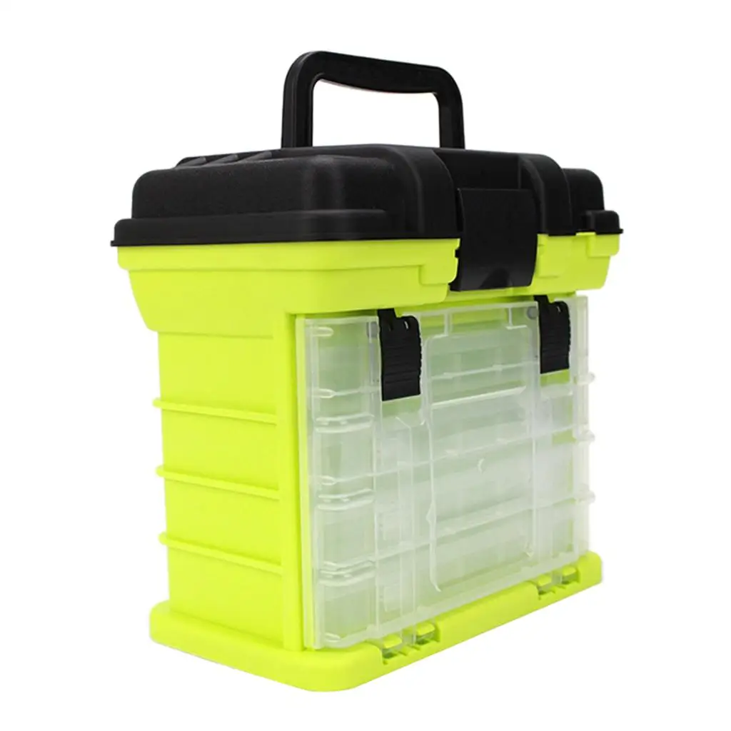 Fishing Lure Box Bait Tackle Plastic Storage Case with 4 Compartment for Fishing Accessories Organizer