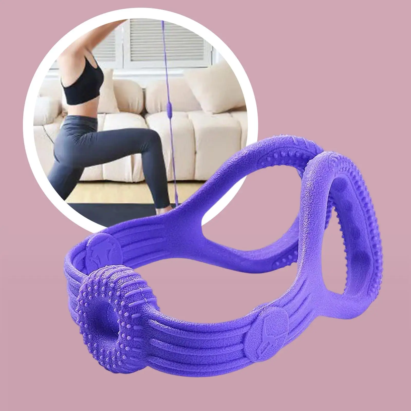 Yoga Belt Strap Chest Expander 8 Shape Training Elastic Ropes Arm Stretching