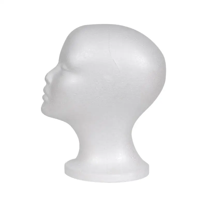 Female Foam Mannequin Head Wig Display Head Easy to Carry Foam Mannequin Head Display for Display Wigs Hair Accessories Glasses