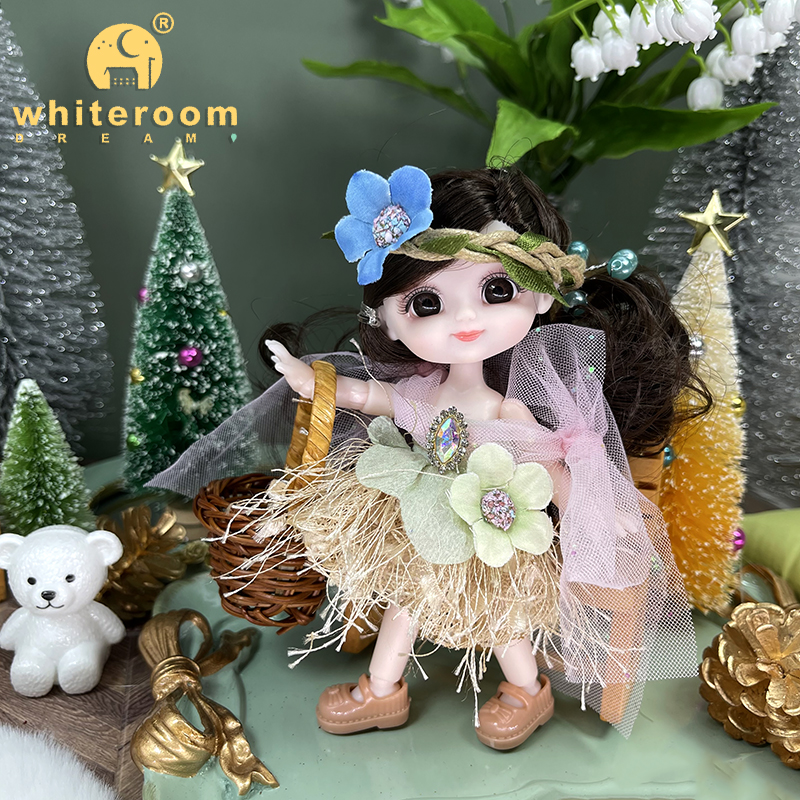 Neue Kawaii 1/12 Baby Tasche Puppe 10cm Ob11 Puppen Mit Kleidung Outfit Kleid Überraschung Bjd Puppen Figur Aktion Spielzeug für Mädchen Geschenke – Detail 4