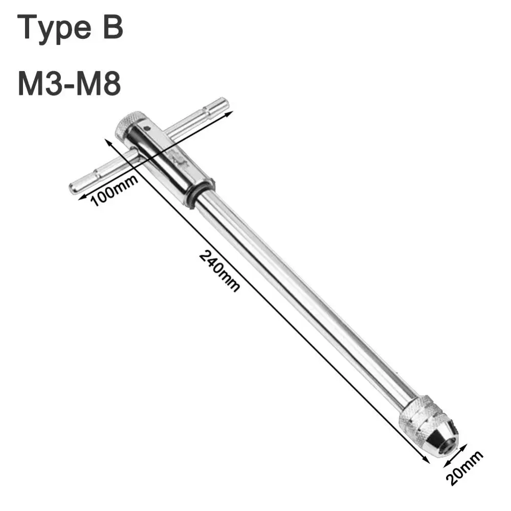 BGS M12-1983 320mm Long T Type Ratcheting Tap Wrench For M5 