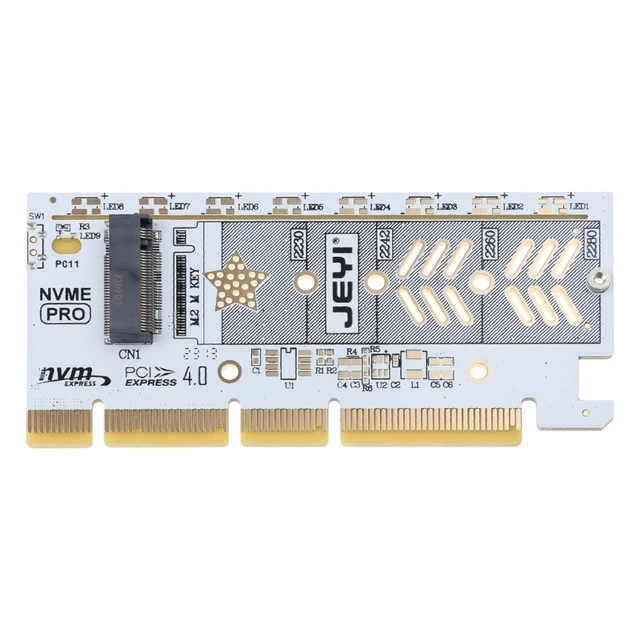 2 SSD Adapter Card .2 NVME SSD to PCIE 4.0 16X Adapter, with LED Indicator  Lamp for , & Linux OS - AliExpress