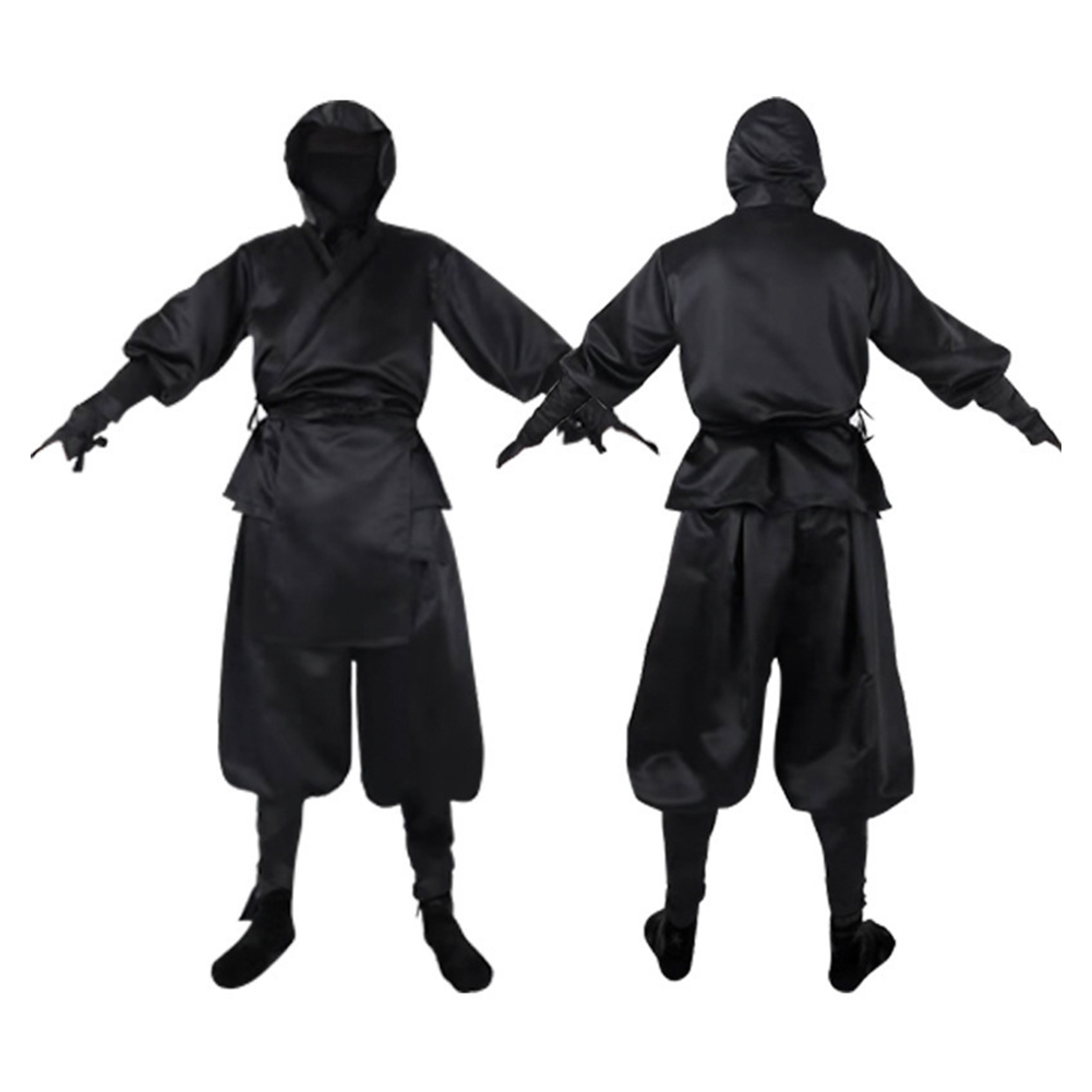 Déguisement Ninja Kimono à Capuche Noir Adulte – photo 4