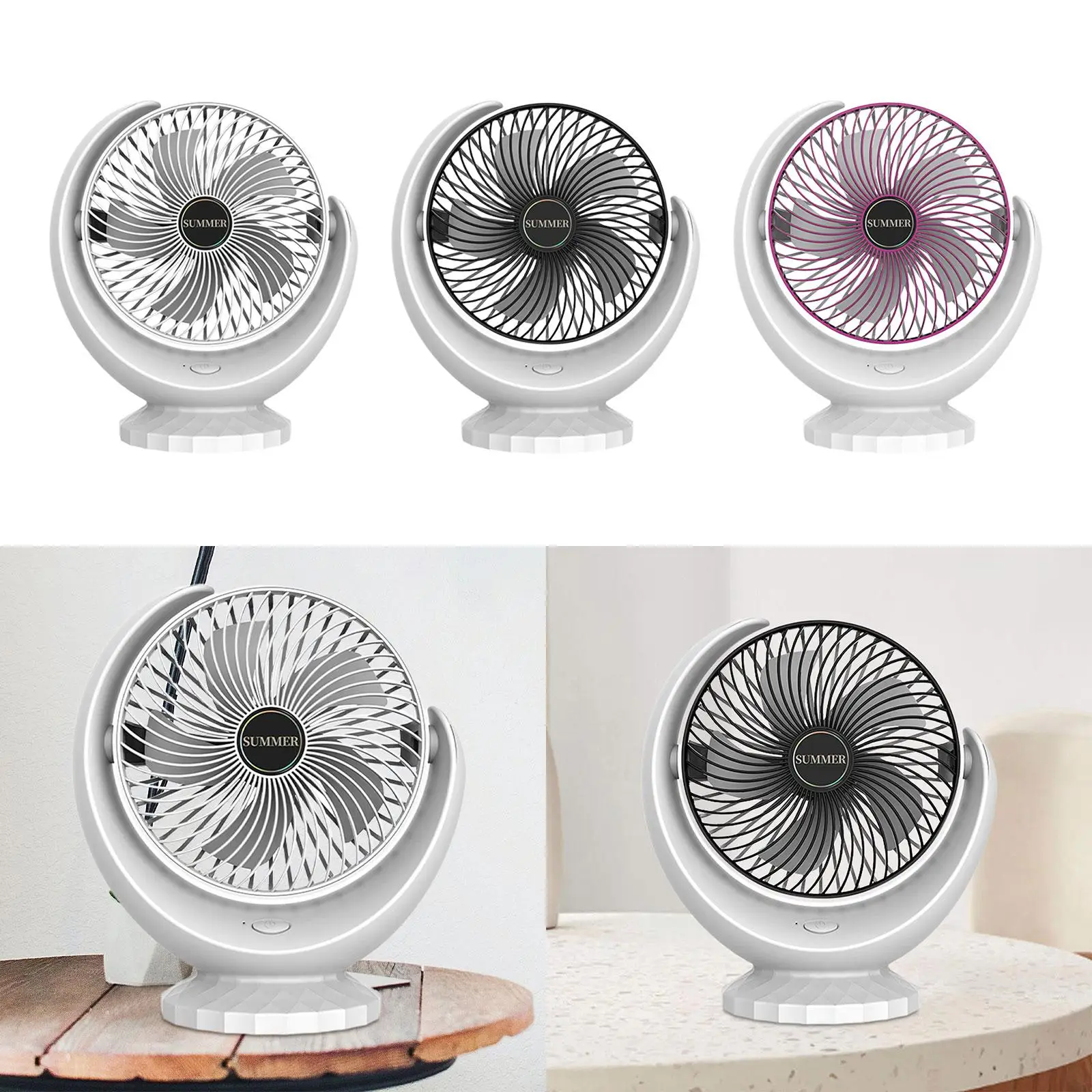 Desk Fan 3 Speeds Fan Cooling Mini Fan for Car Office Bedroom