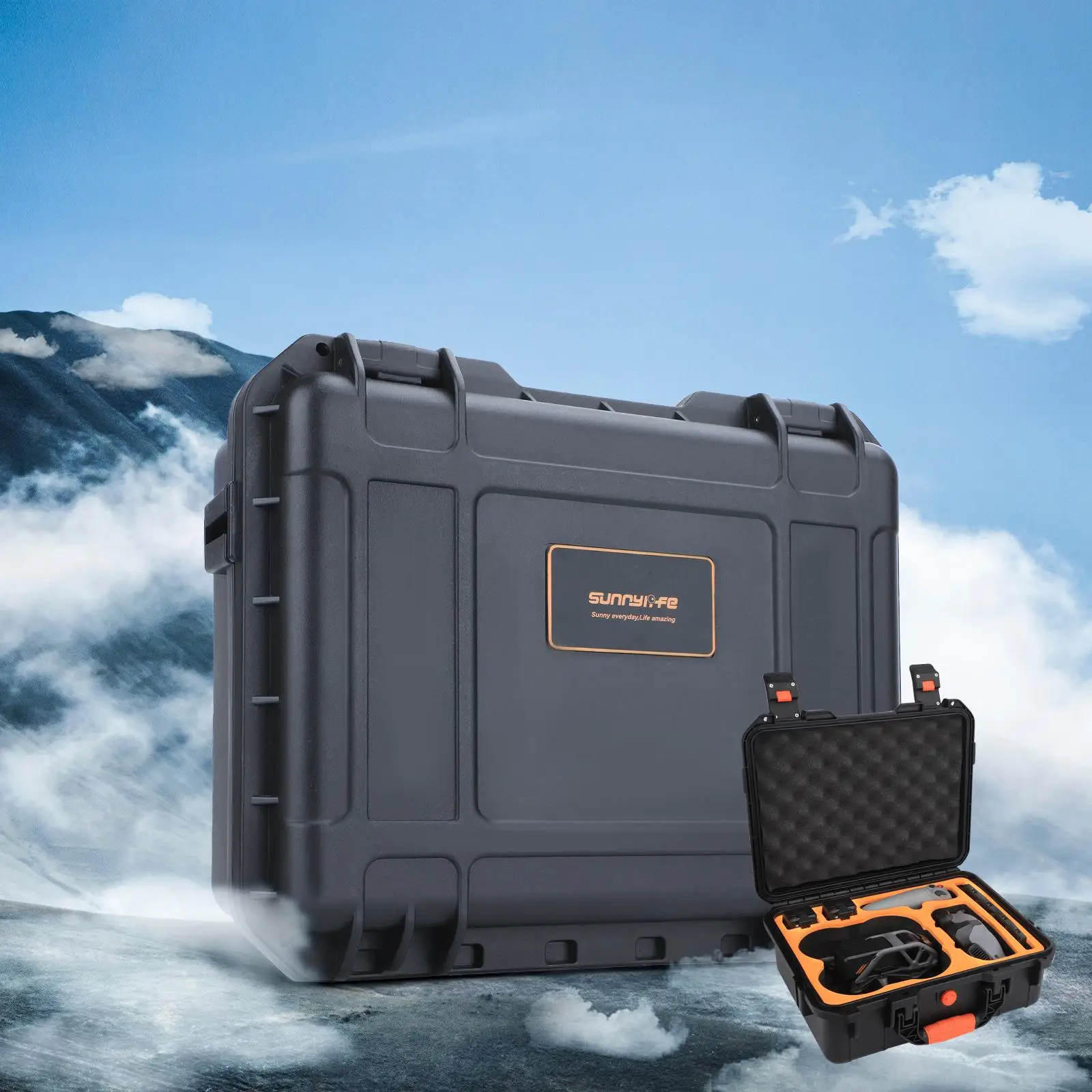 Portable Carrying Case Waterproof with Handle Professional Hard Protective Case for Goggles 2 Remote Controller Quadcopter Accs