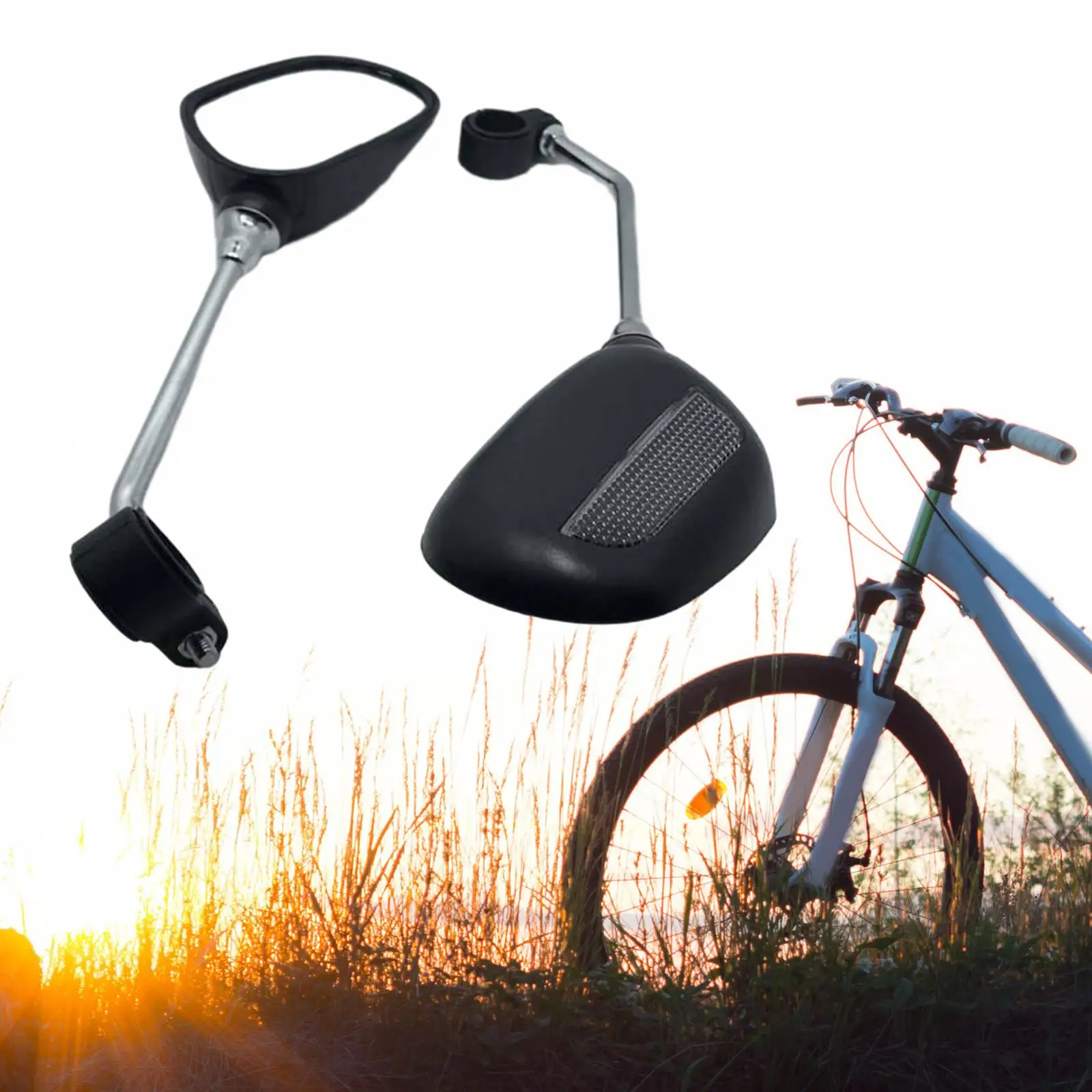 Bike Mirror Wide Angle Safety Mirror for Handlebars for Mountain Bike and Road Bike Riding Electric Bicycle Motorbike 2Pcs