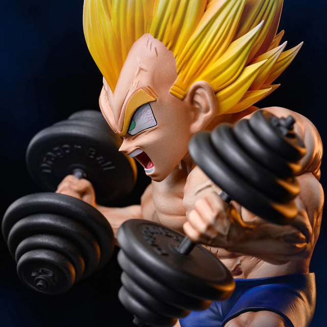 Anime Dragon Ball Estatueta GK Primo Irmão Muscle Fitness Series Son Gohan  Vegeta Figura de Ação