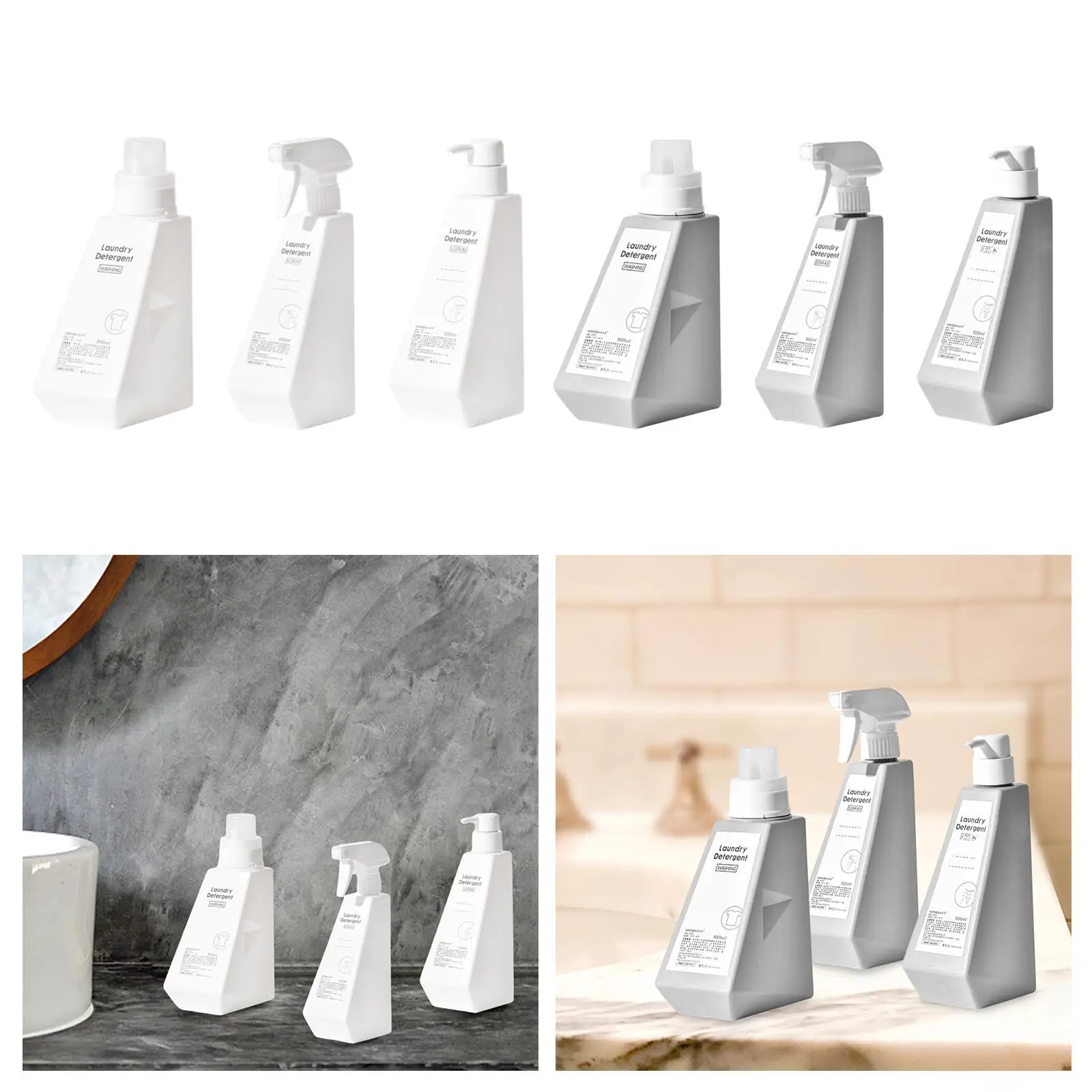 3 Pieces Empty Lotion Pump Bottles Refillable Containers Liquid Dispenser for Moisturizer Hand Soap Liquid Creams Shampoo