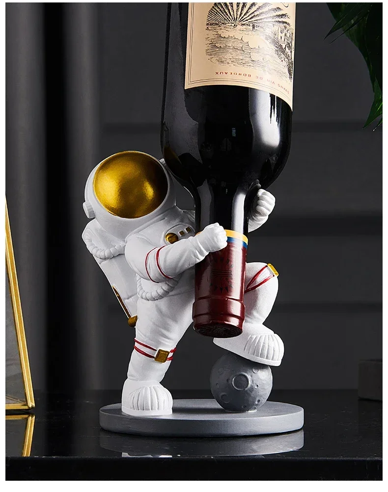 Abstract Hanging Wine Glass Holder Astronaut Ornaments