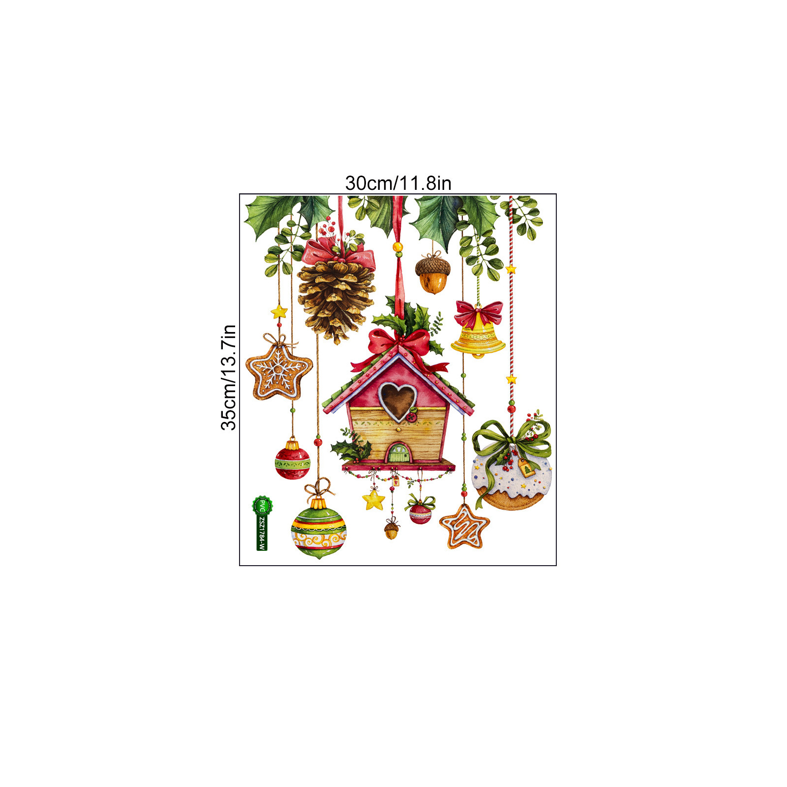 Description Picture 3 of itemChristmas Window Stickers Merry Christmas Decoration For Home Kids Room Wall Mirror Sticker Window Glass Sticker New Year 2023