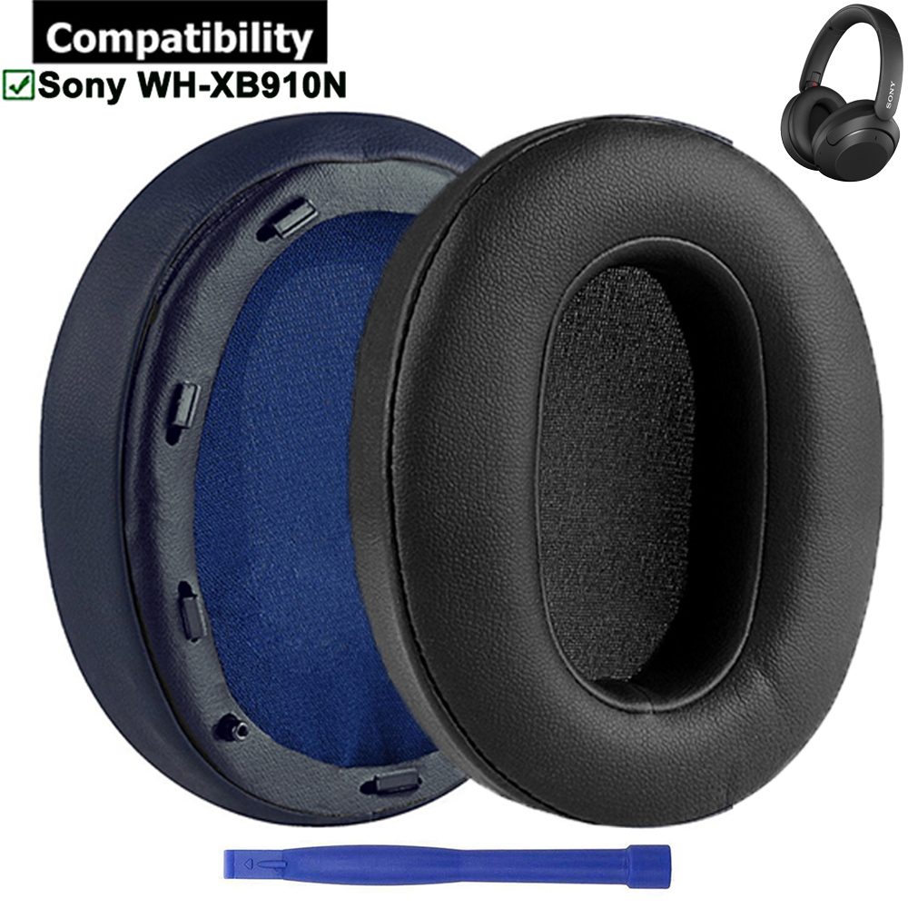 Memory Foam Protein Leather Replacement Ear Pads Cushions Muffs Earpads For Sony WH-XB910N WH XB910 Headphones