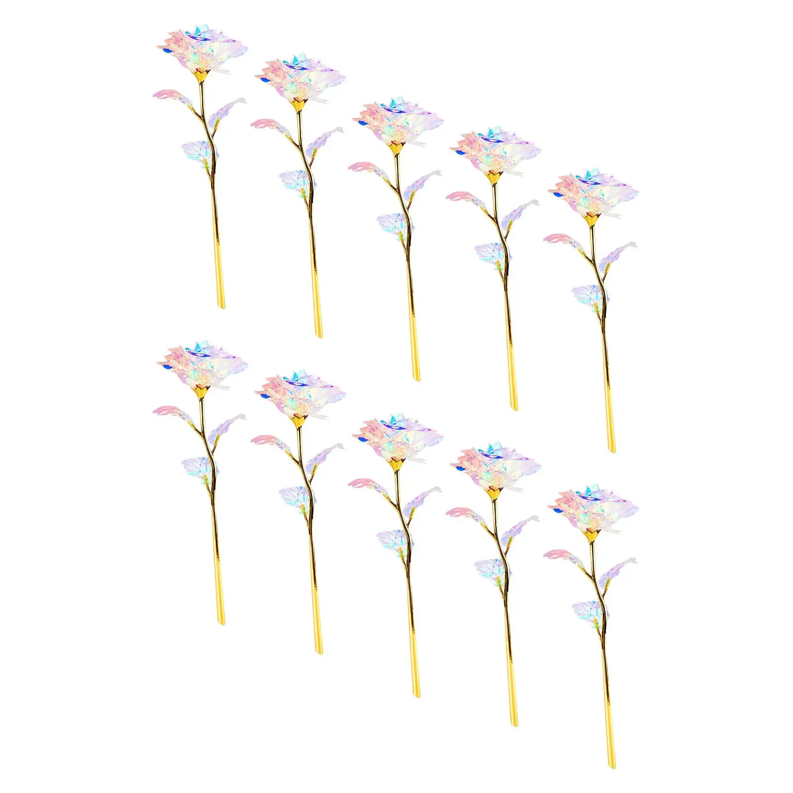 10Pcs Artificial Rose Colorful for`S Day Girlfriend