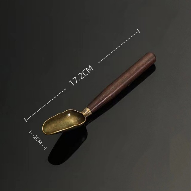 Cuillère à Thé En Bois - Accessoire Cérémonie Du Thé - Pelle à Thé 18 Cm Naturelle