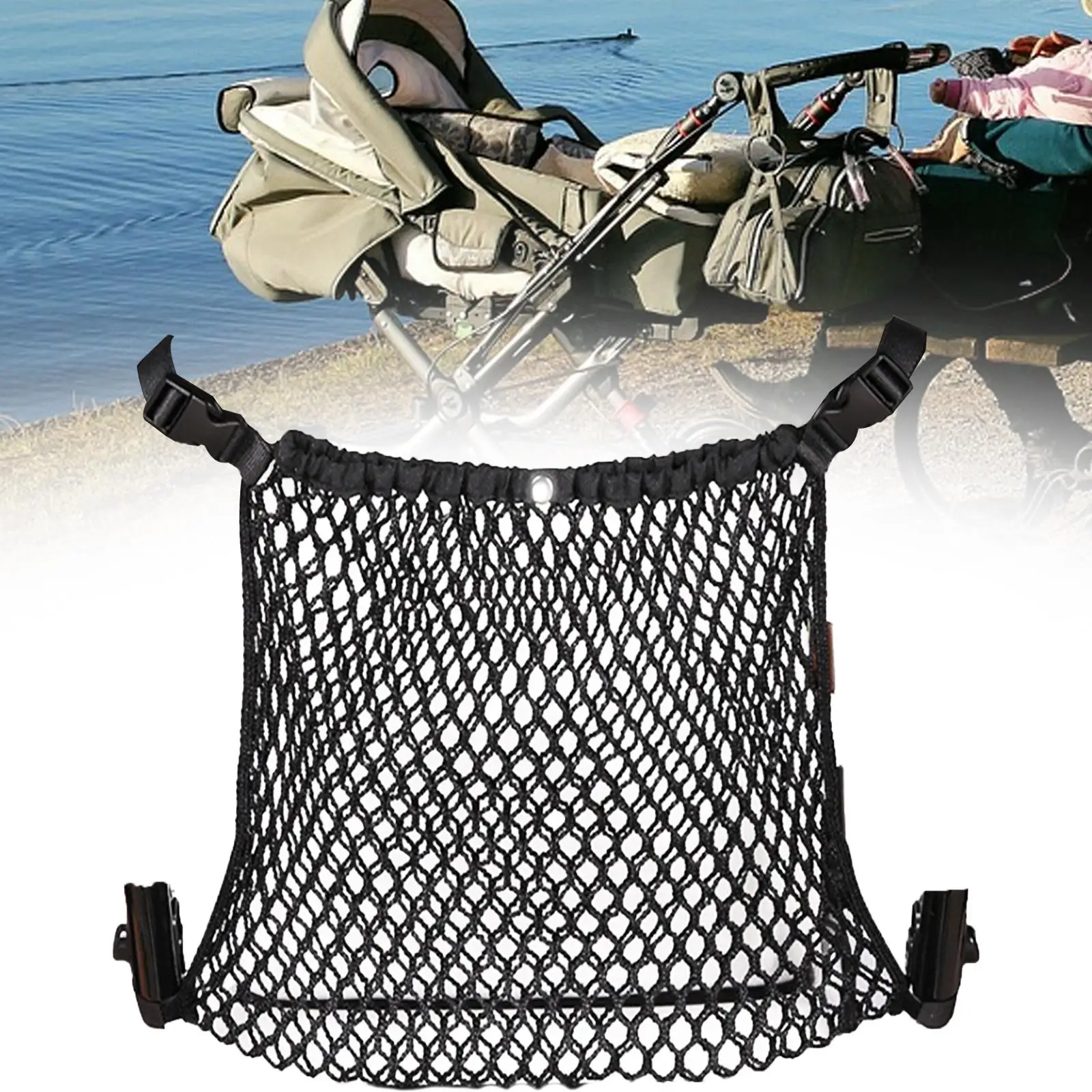 Baby Stroller Net Pocket Multi Function Container Infant Stroller Mesh for Water Cups