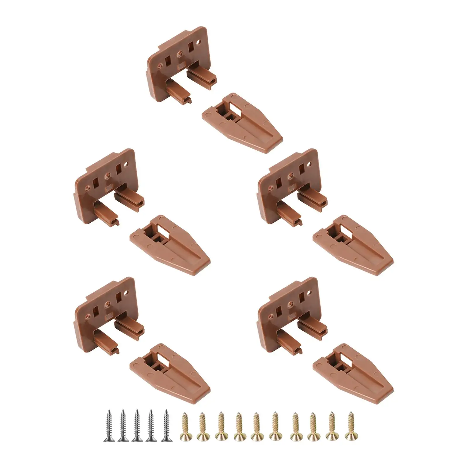 5Pcs Drawer Slides Track Guide for Most Furniture Drawer Center Mount Drawer