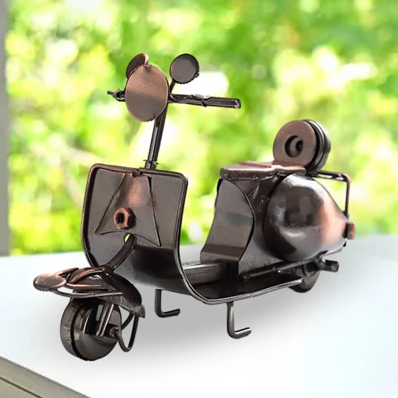 Metal Motorcycle Model Motorcycle Sculpture Decor Retro Style Birthday Gift Collection for Desktop Home Bookshelf Office Son